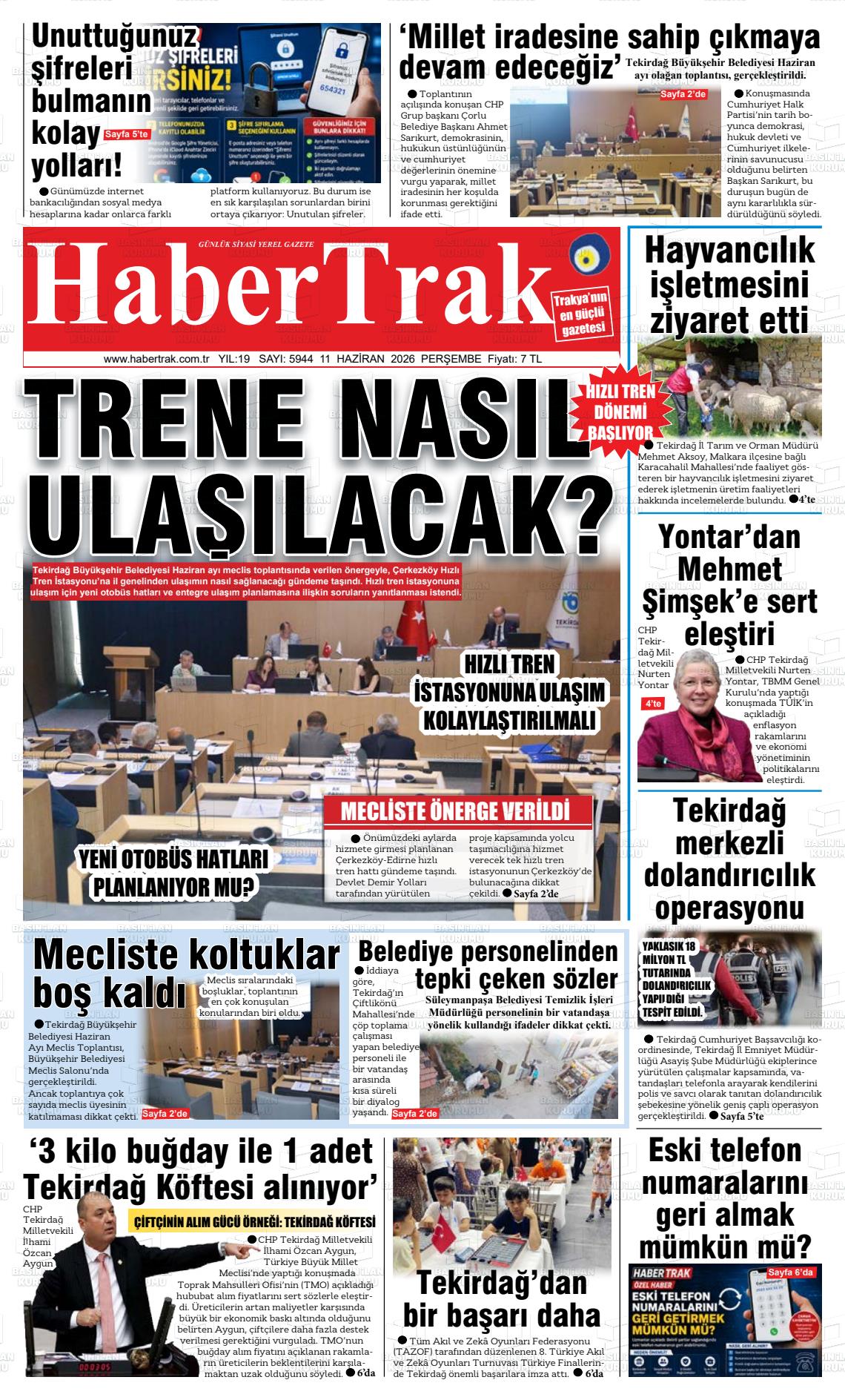 Tekirdag Habertrak 11.06.2026