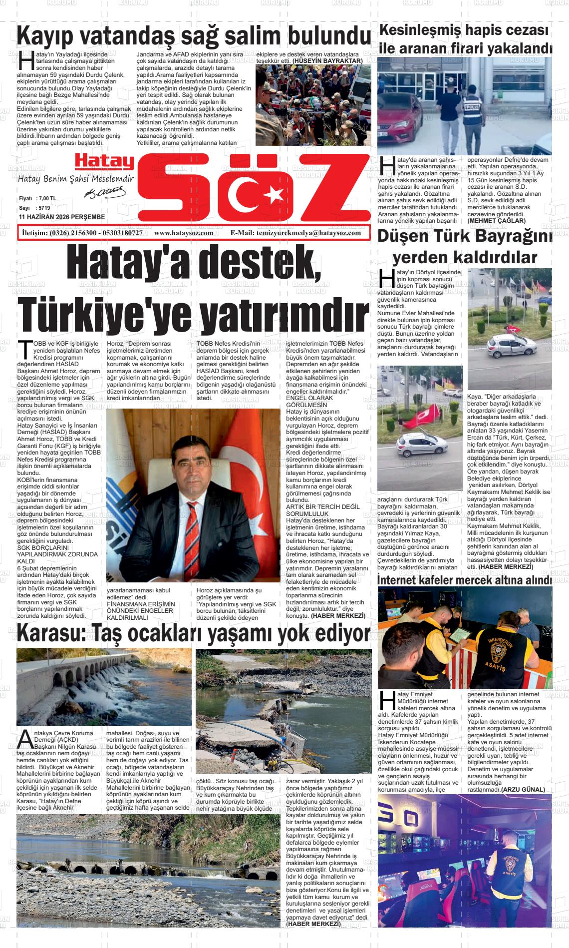 Hatay Soz 11.06.2026