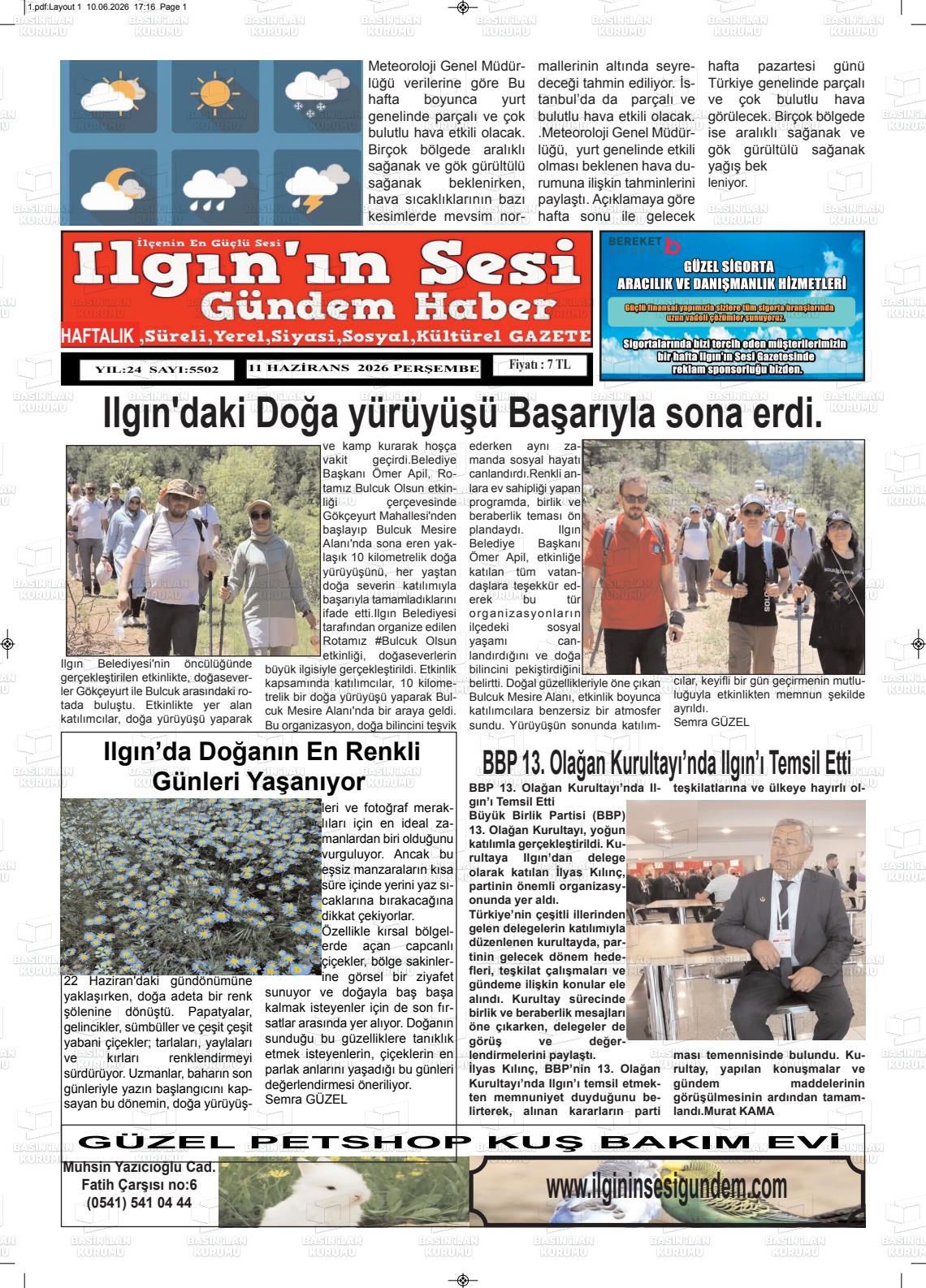Konya Ilgininsesi 11.06.2026