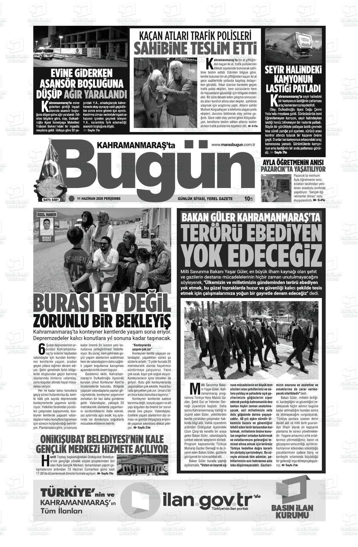 Kahramanmaras Tabugun 11.06.2026