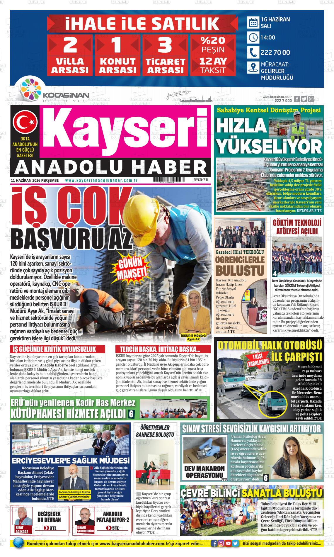 Kayseri Anadoluhaber 11.06.2026