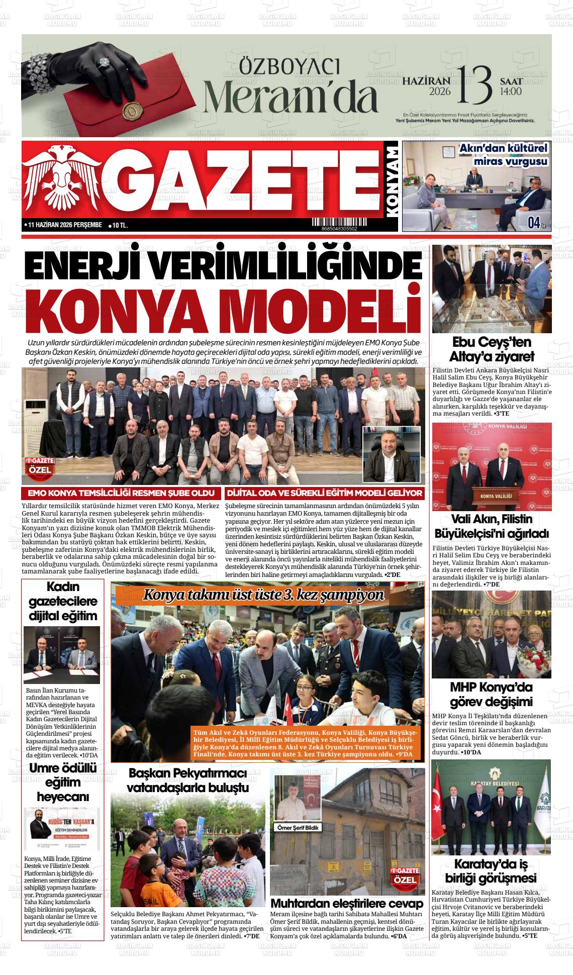 Konya Yenigun 11.06.2026