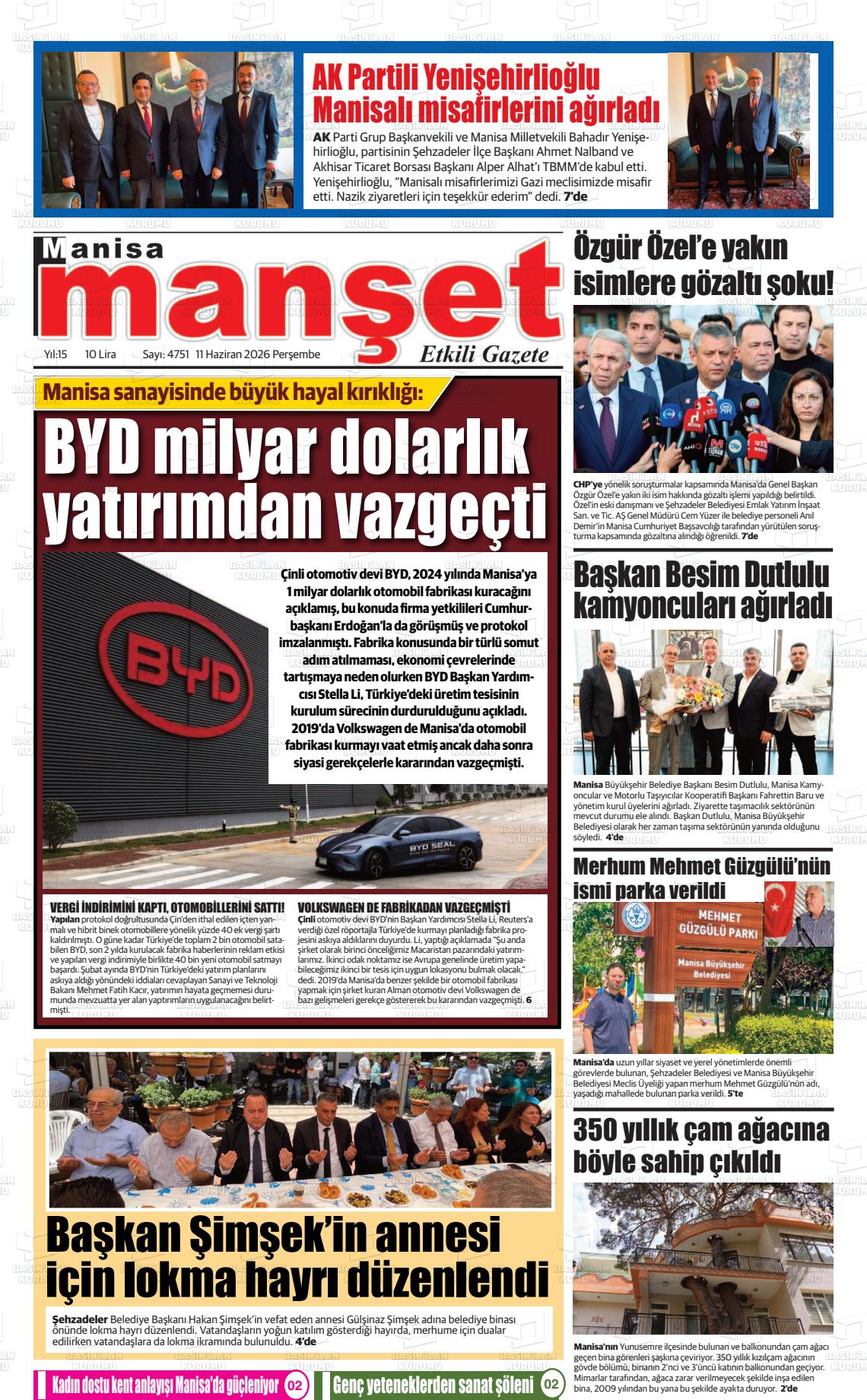 Manisa Manset 11.06.2026