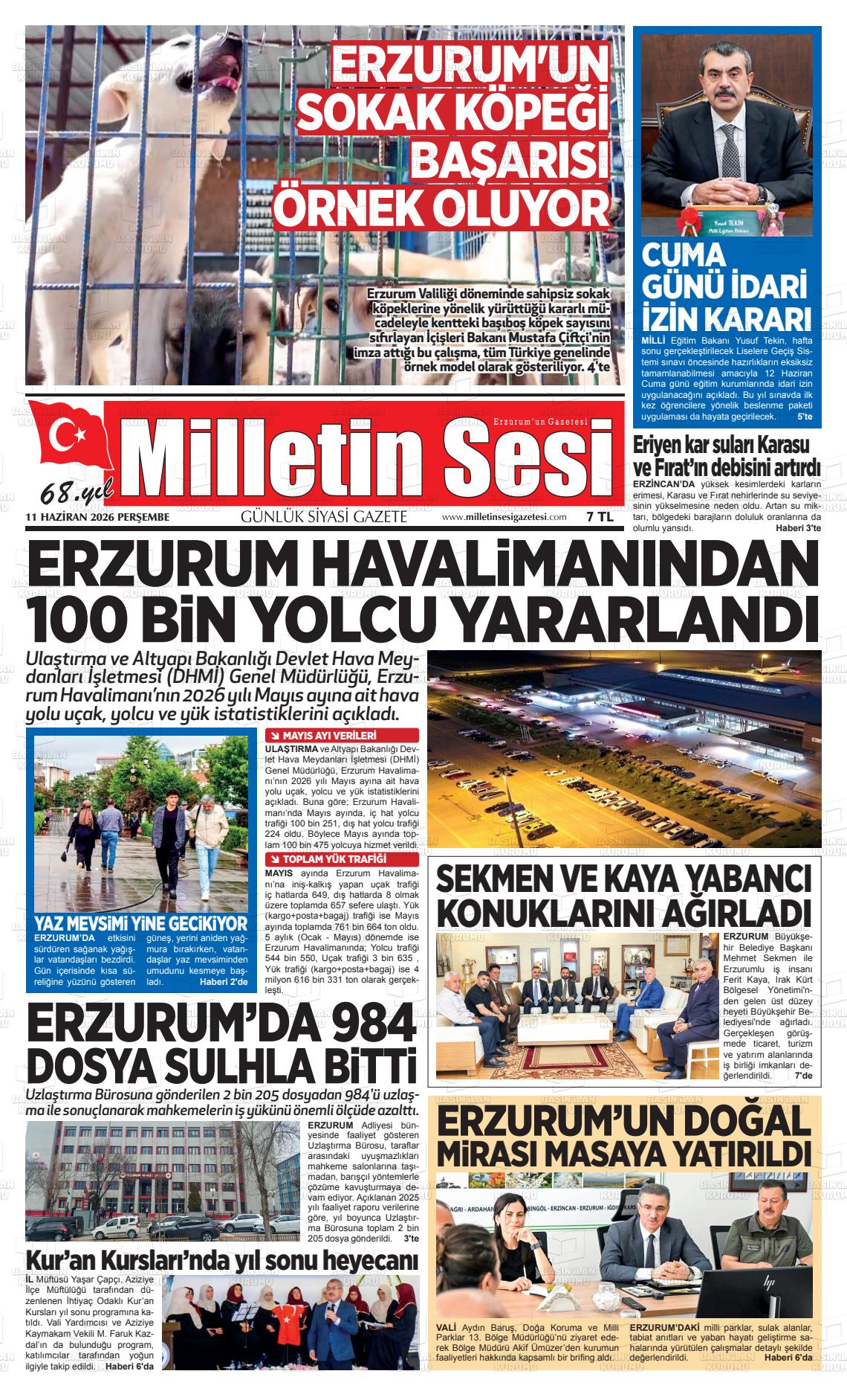 Erzurum Milletinsesi 11.06.2026
