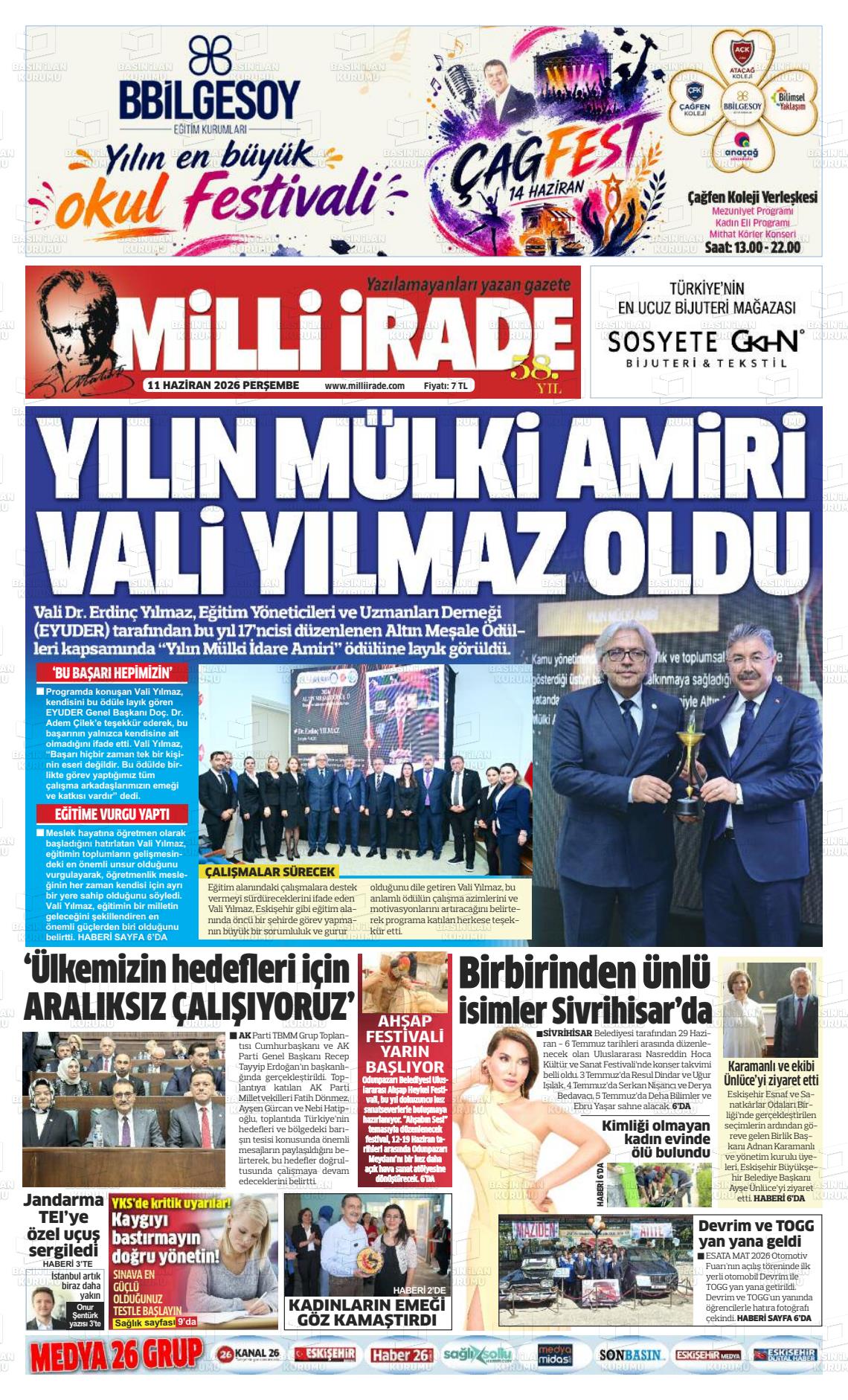 Konya Milliirade 11.06.2026