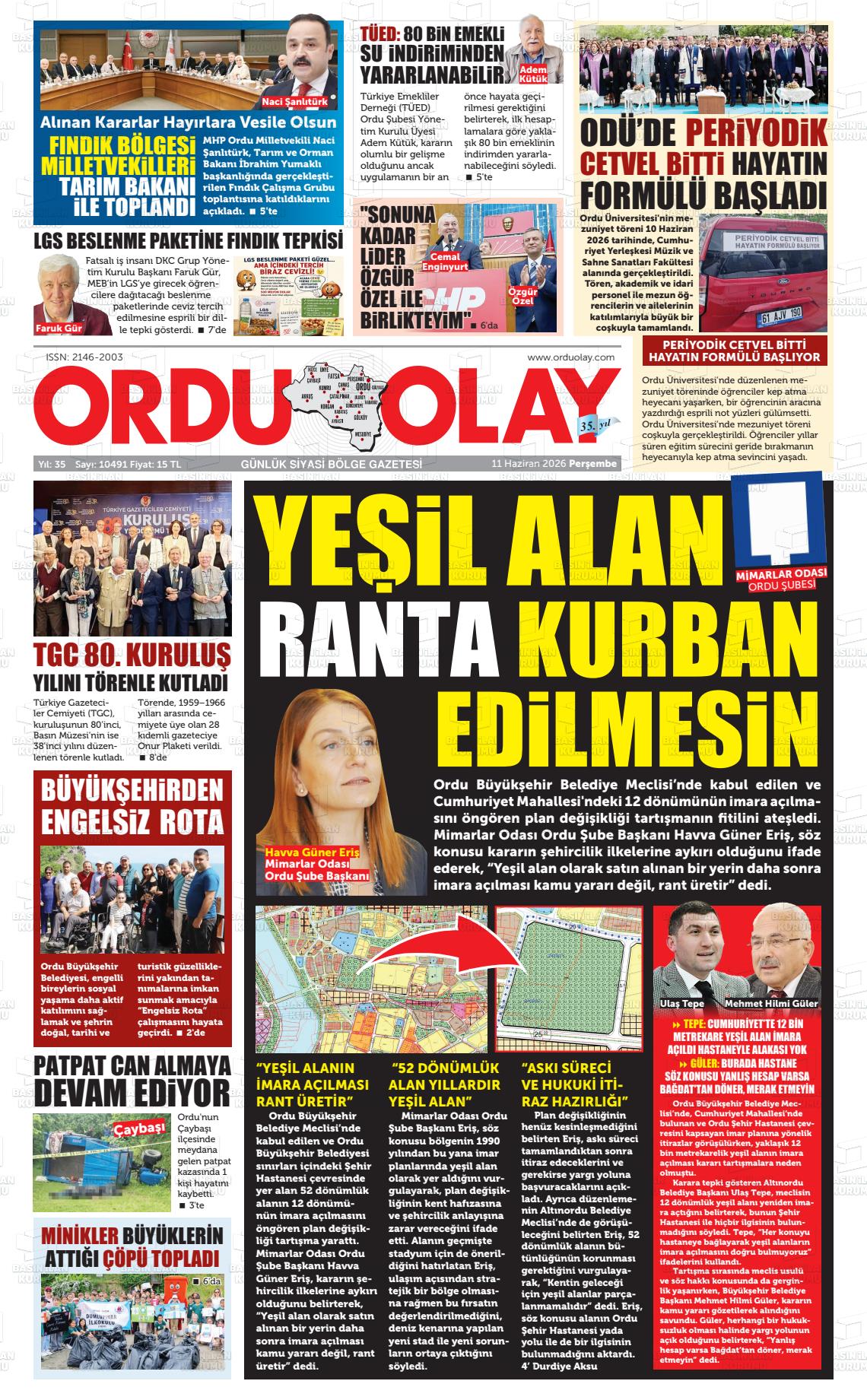 Ordu Olay 11.06.2026