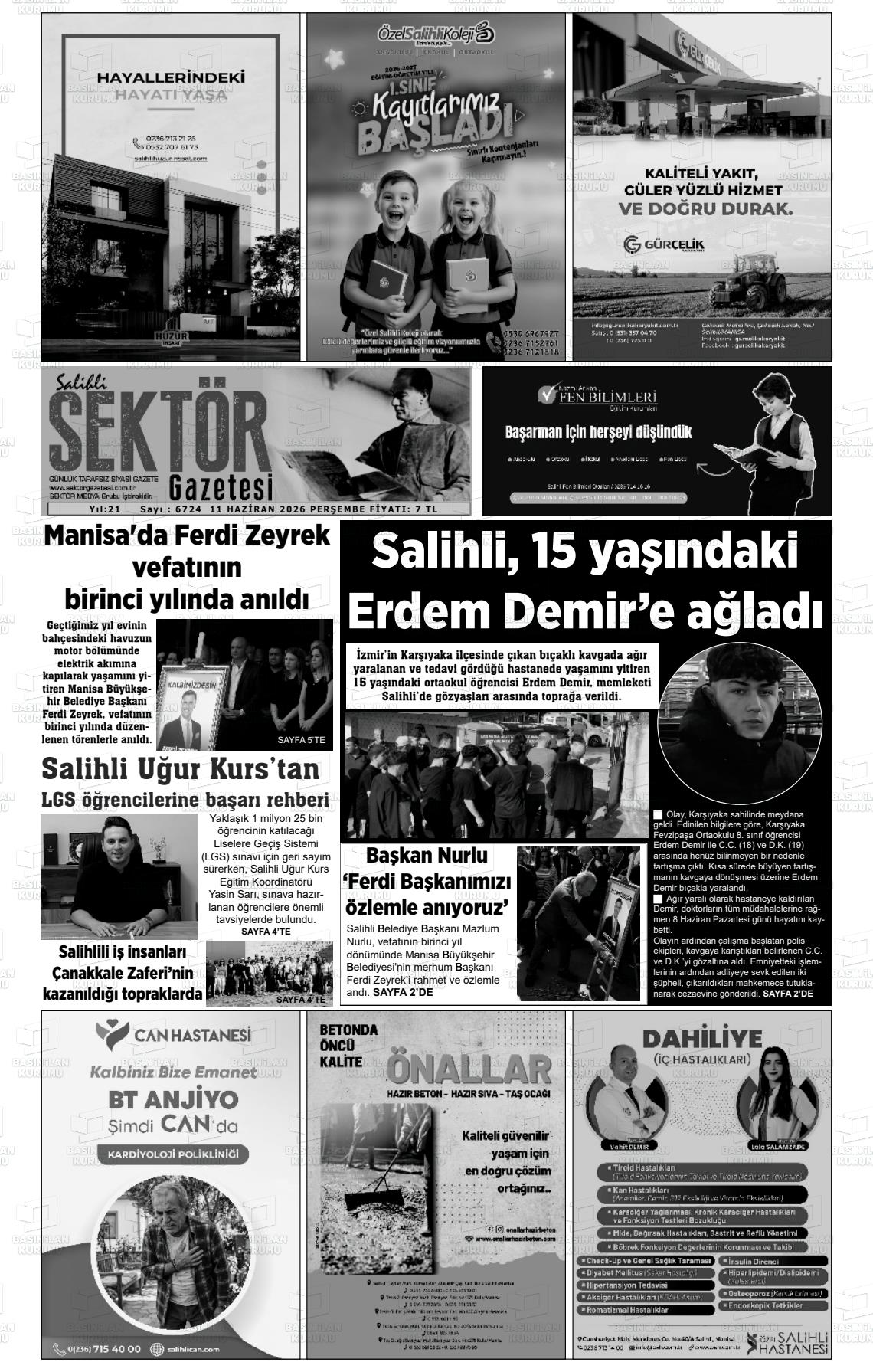 Manisa Salihlisektor 11.06.2026