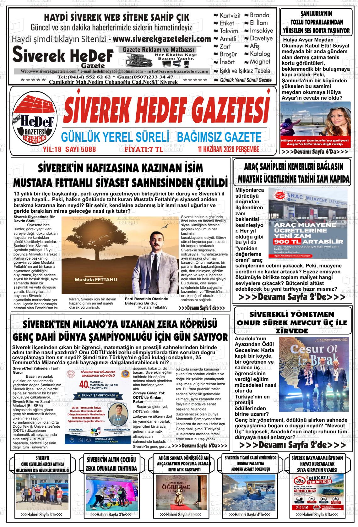 Sanliurfa Siverekhedef 11.06.2026