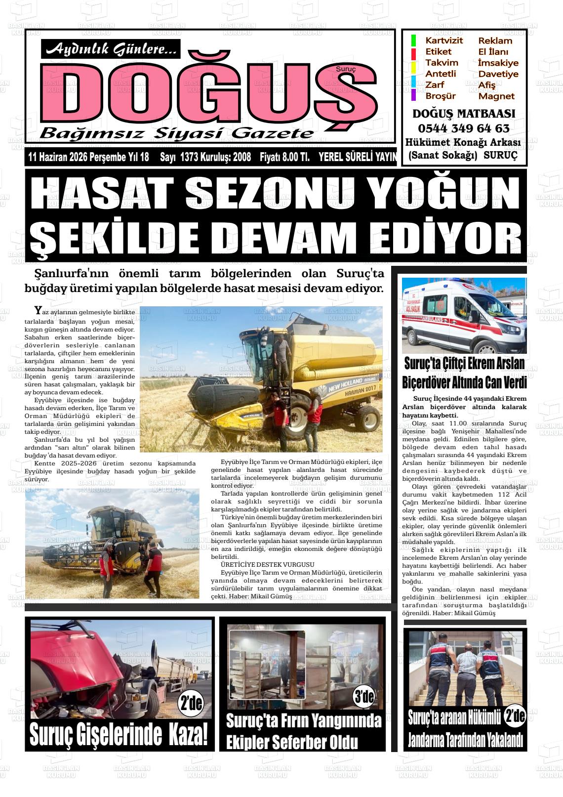 Sanliurfa Surucdogus 11.06.2026