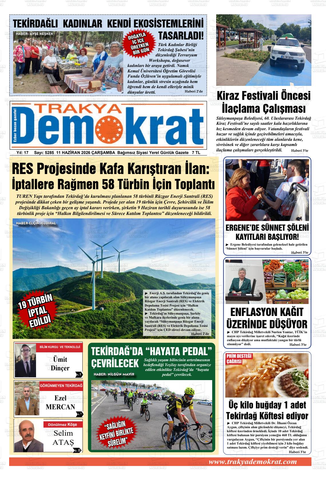 Tekirdag Trakyademokrat 11.06.2026