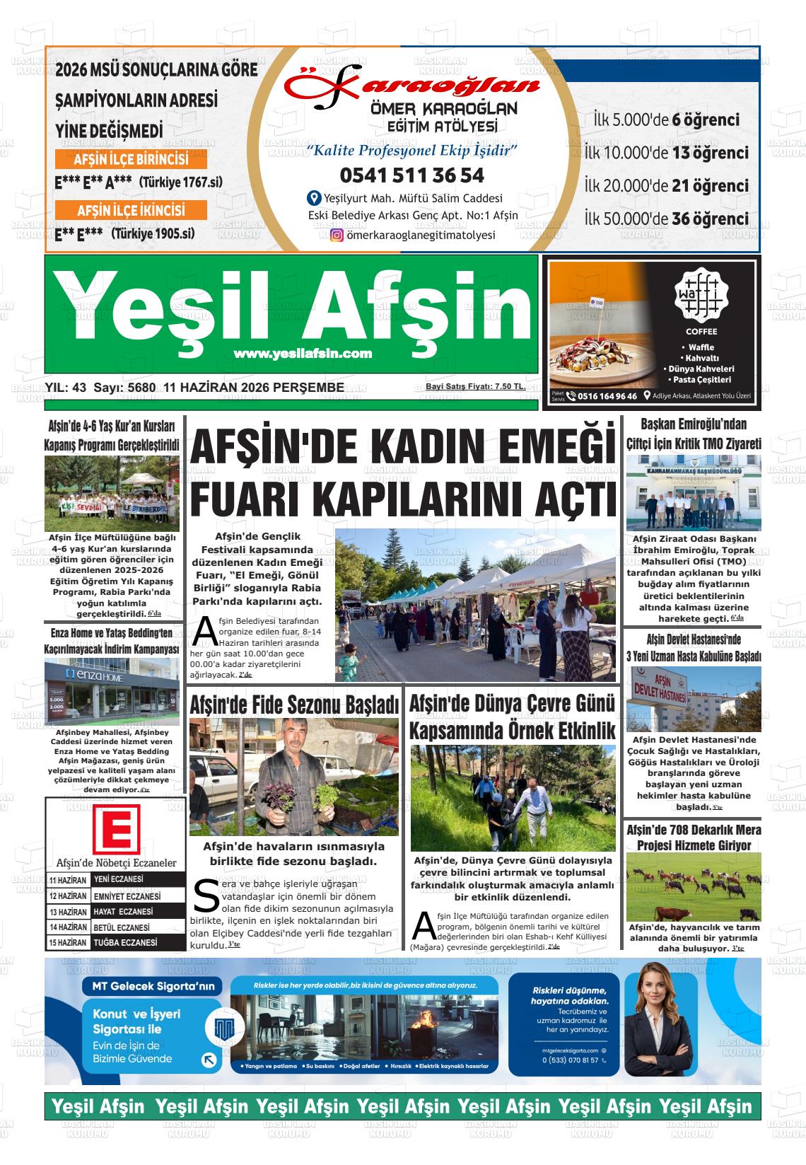 Kahramanmaras Yesilafsin 11.06.2026