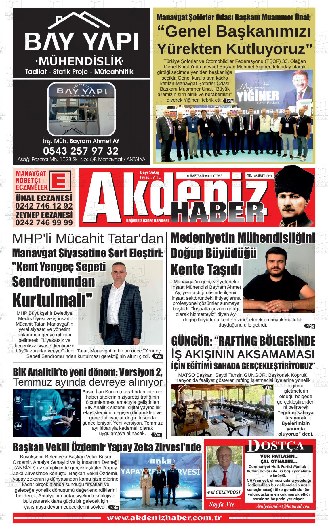 Antalya Akdenizhaber 12.06.2026