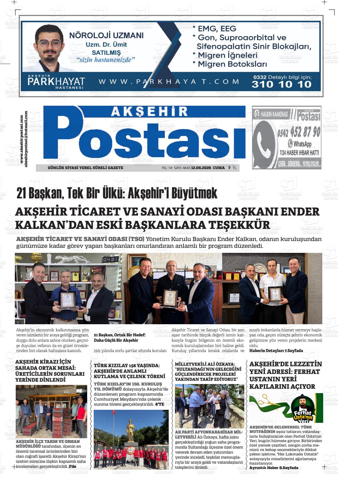 Konya Aksehirpostasi 12.06.2026