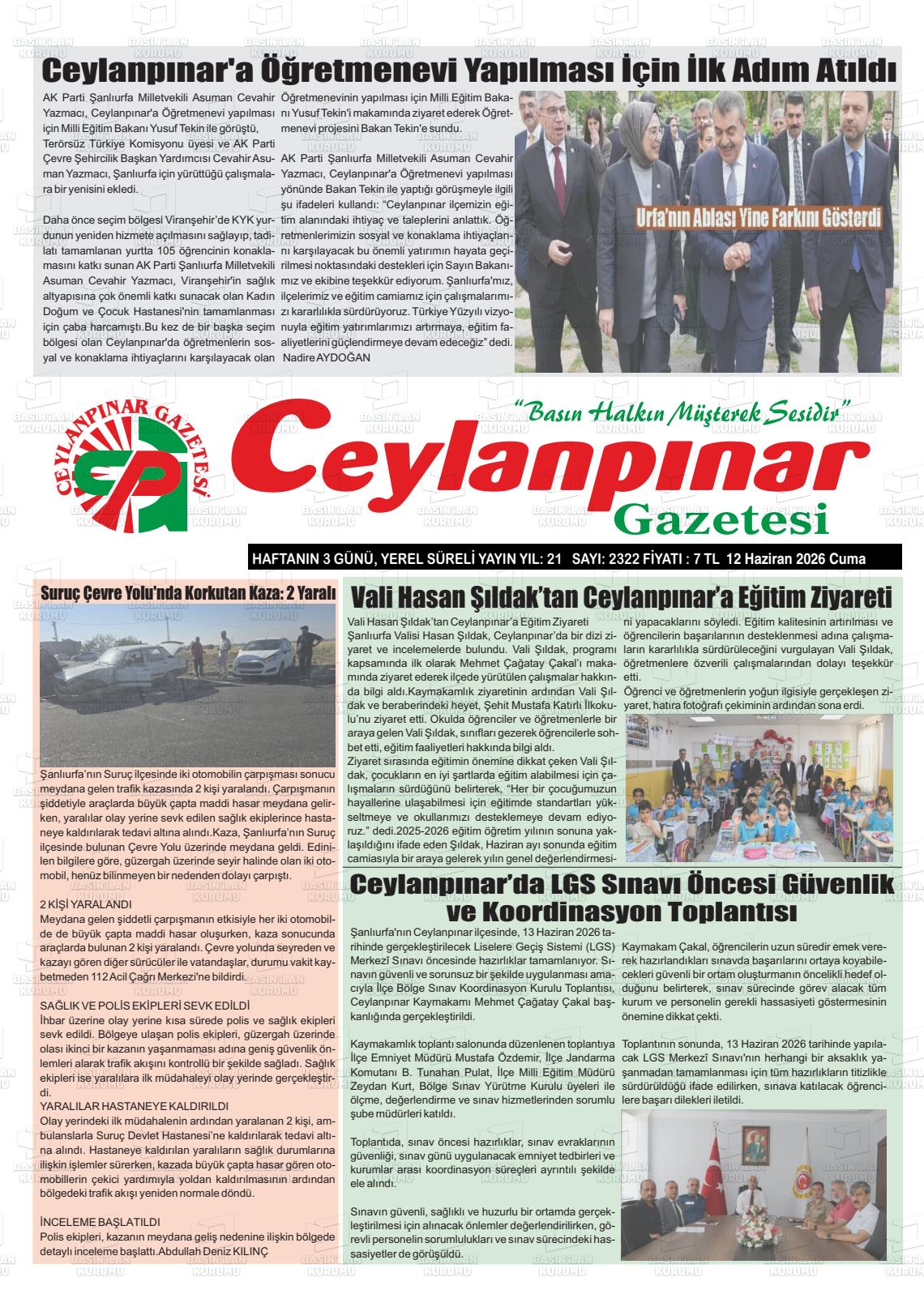 Sanliurfa Ceylanpinar 12.06.2026