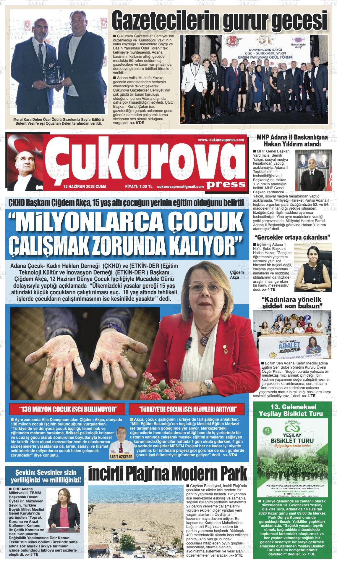 Adana Cukurovapress 12.06.2026