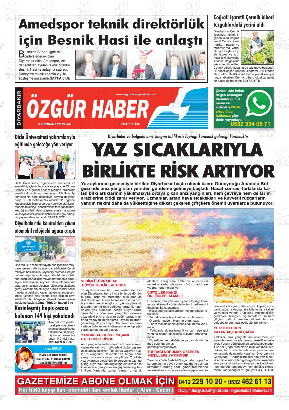 Diyarbakir Ozgurhaber 12.06.2026