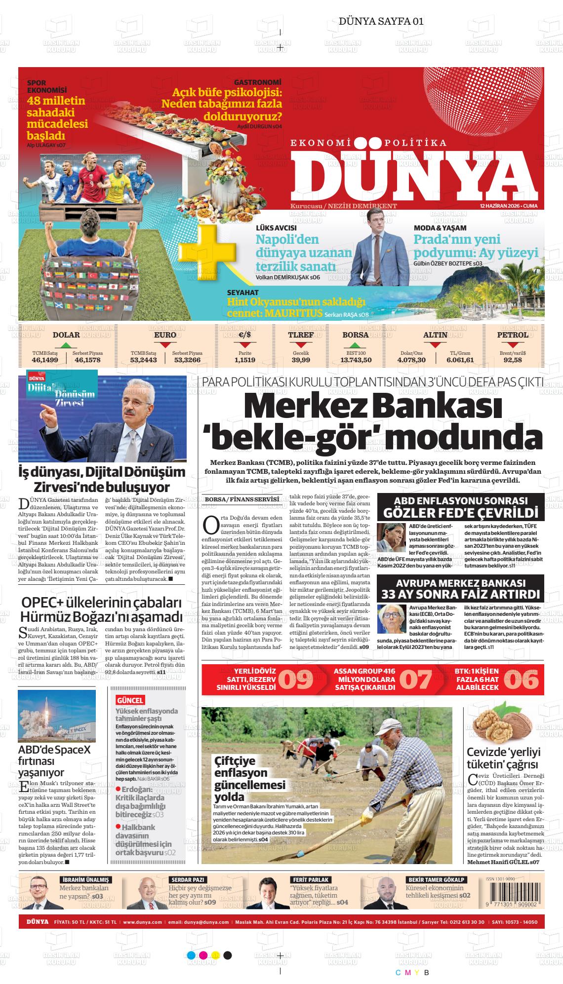 Dünya Gazetesi 12.06.2026