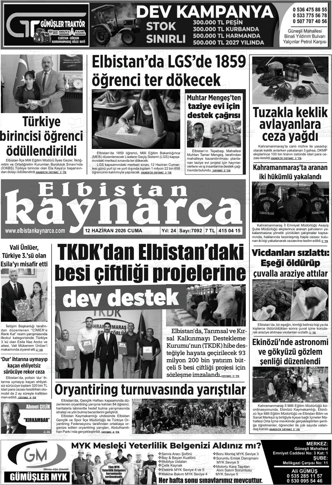 Kahramanmaras Elbistankaynarca 12.06.2026