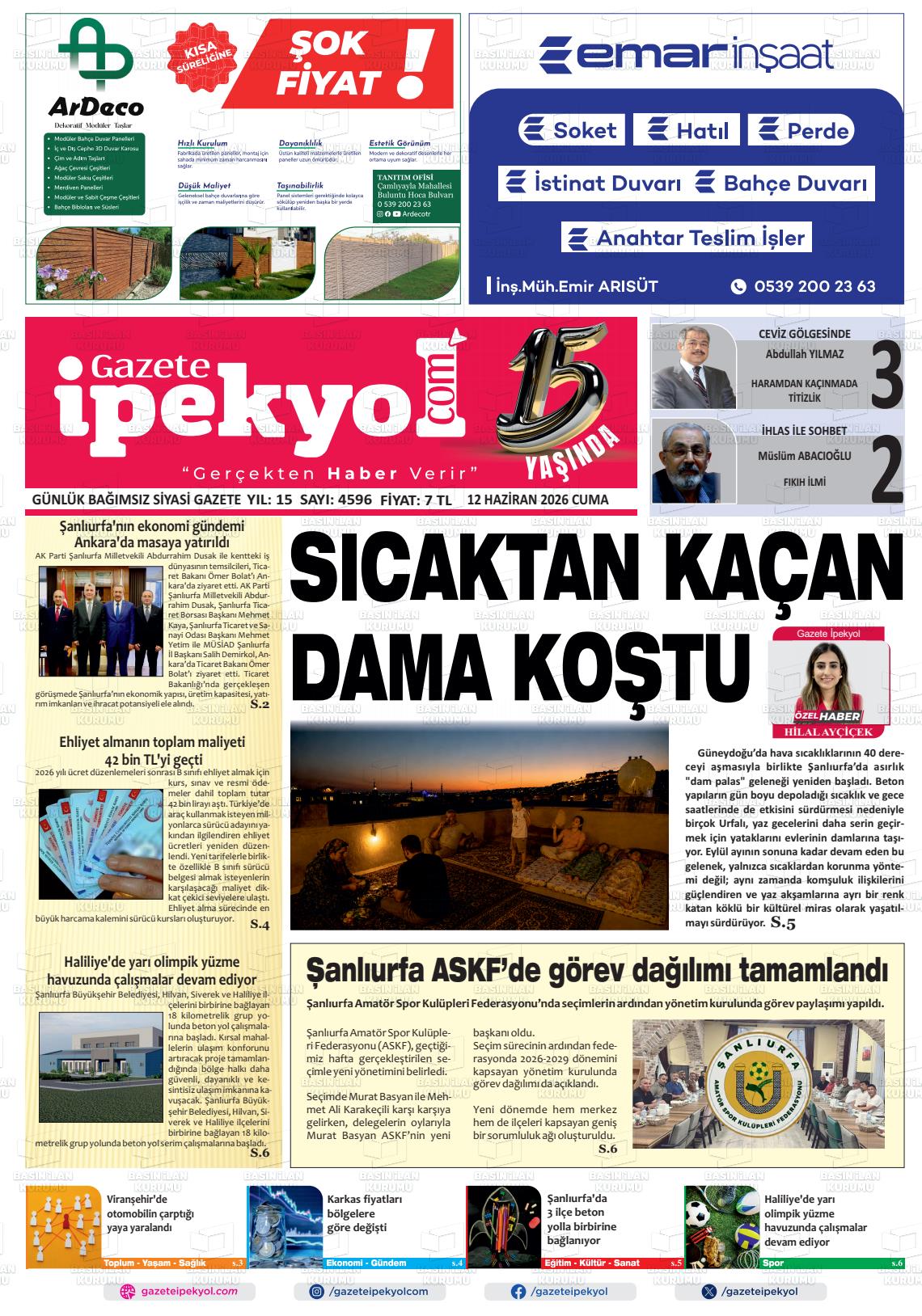 Sanliurfa Gazeteipekyol 12.06.2026