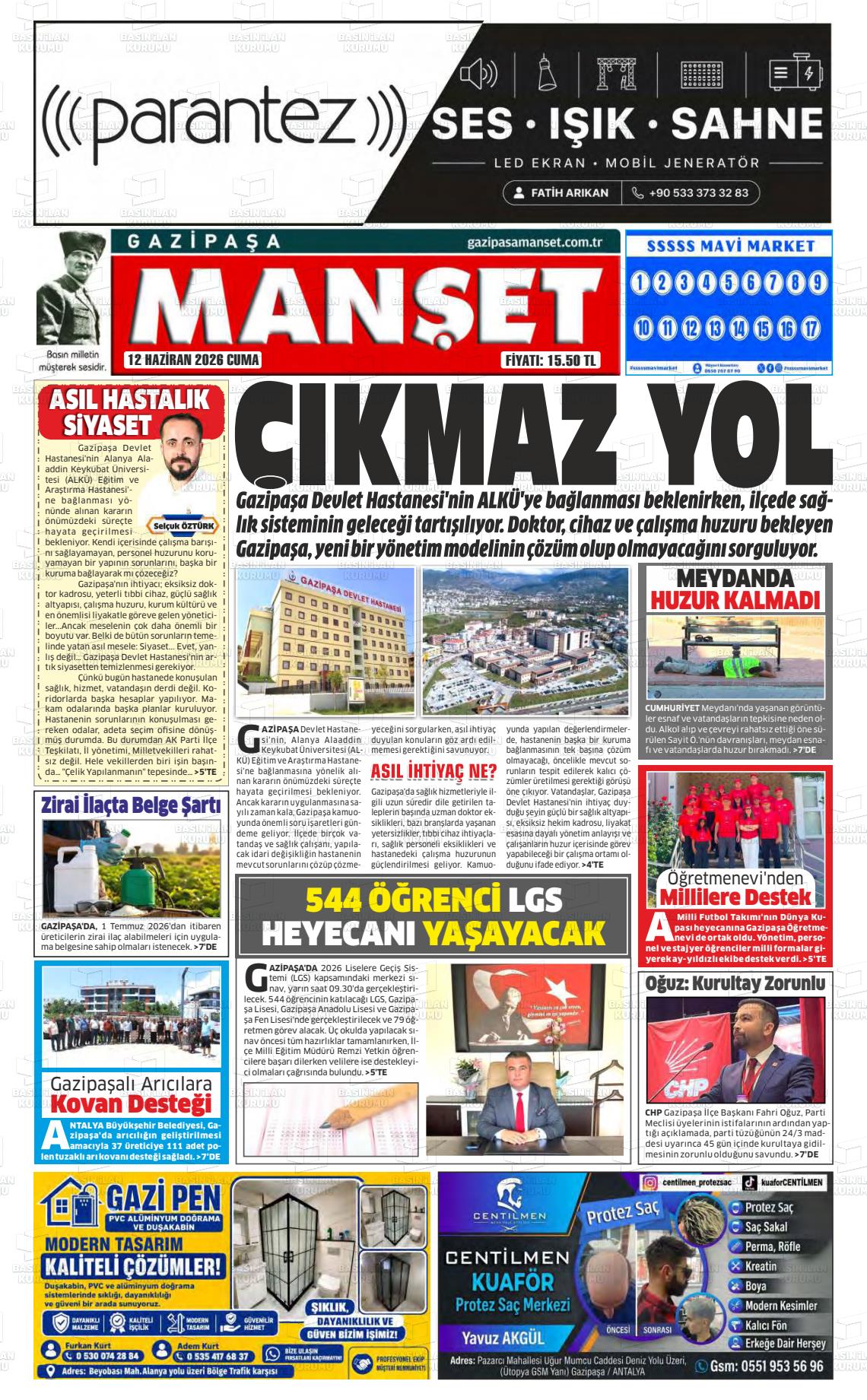 Antalya Gazipasamanset 12.06.2026