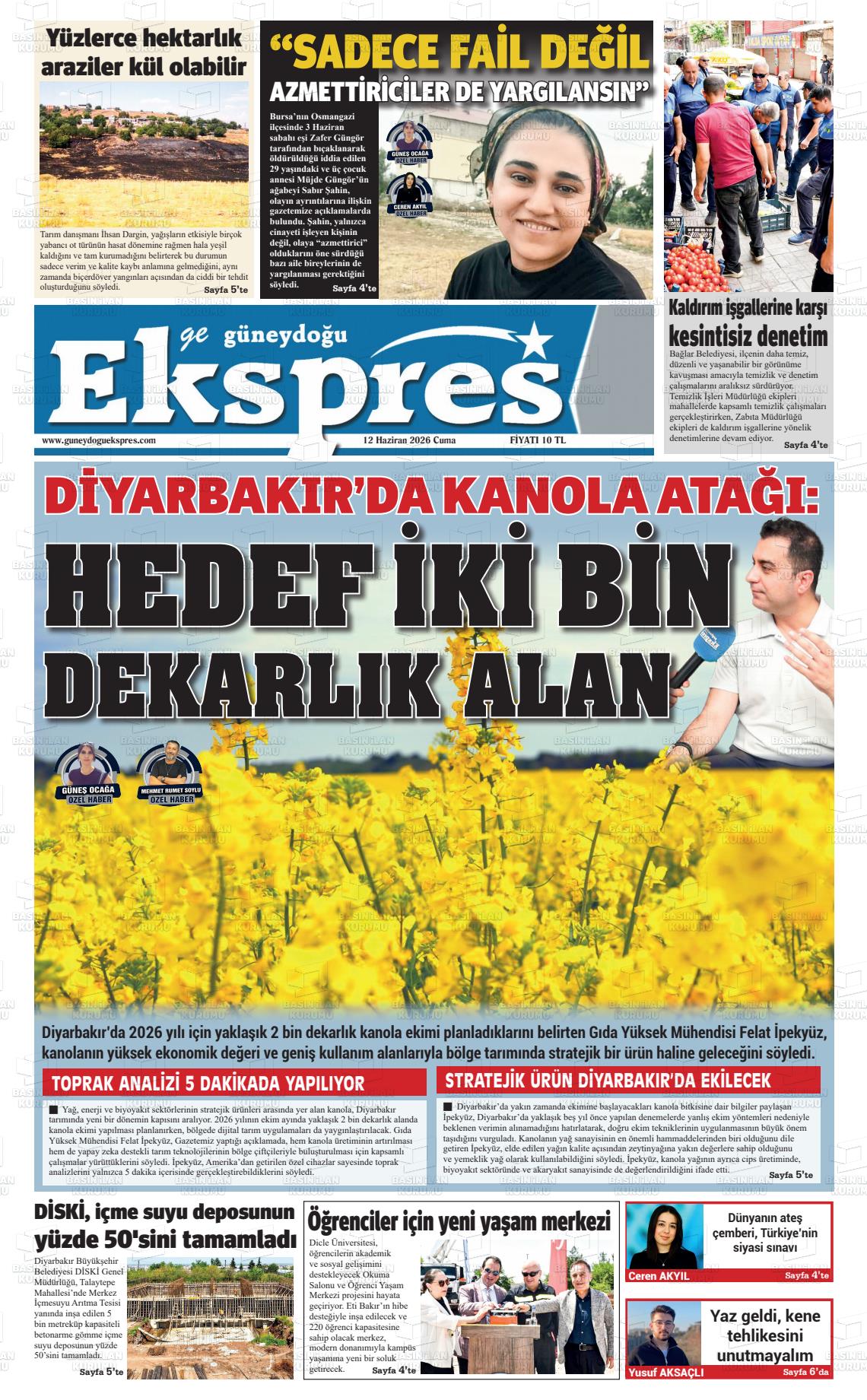 Diyarbakir Geguneydoguekspres 12.06.2026