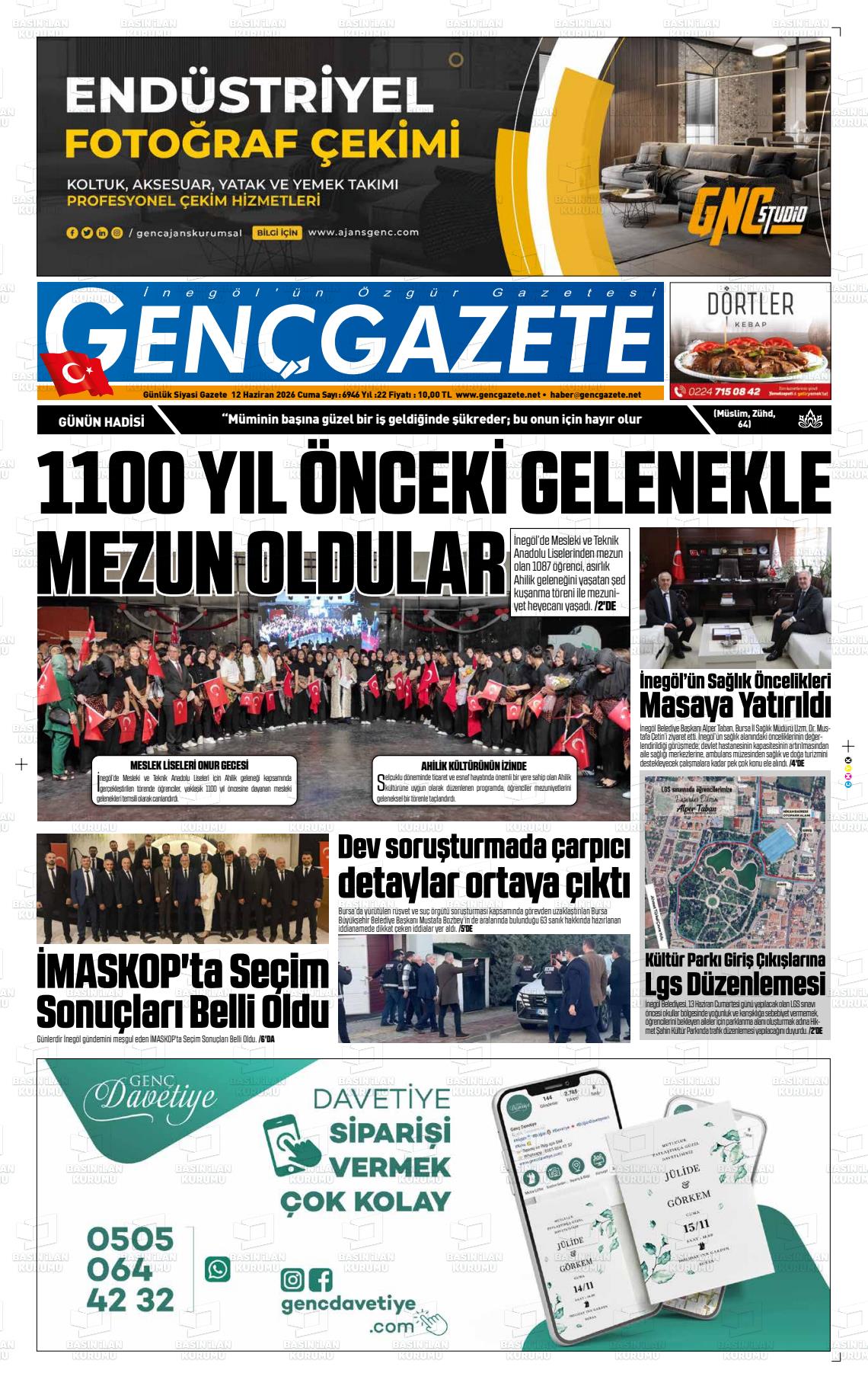 Bursa Gencgazete 12.06.2026