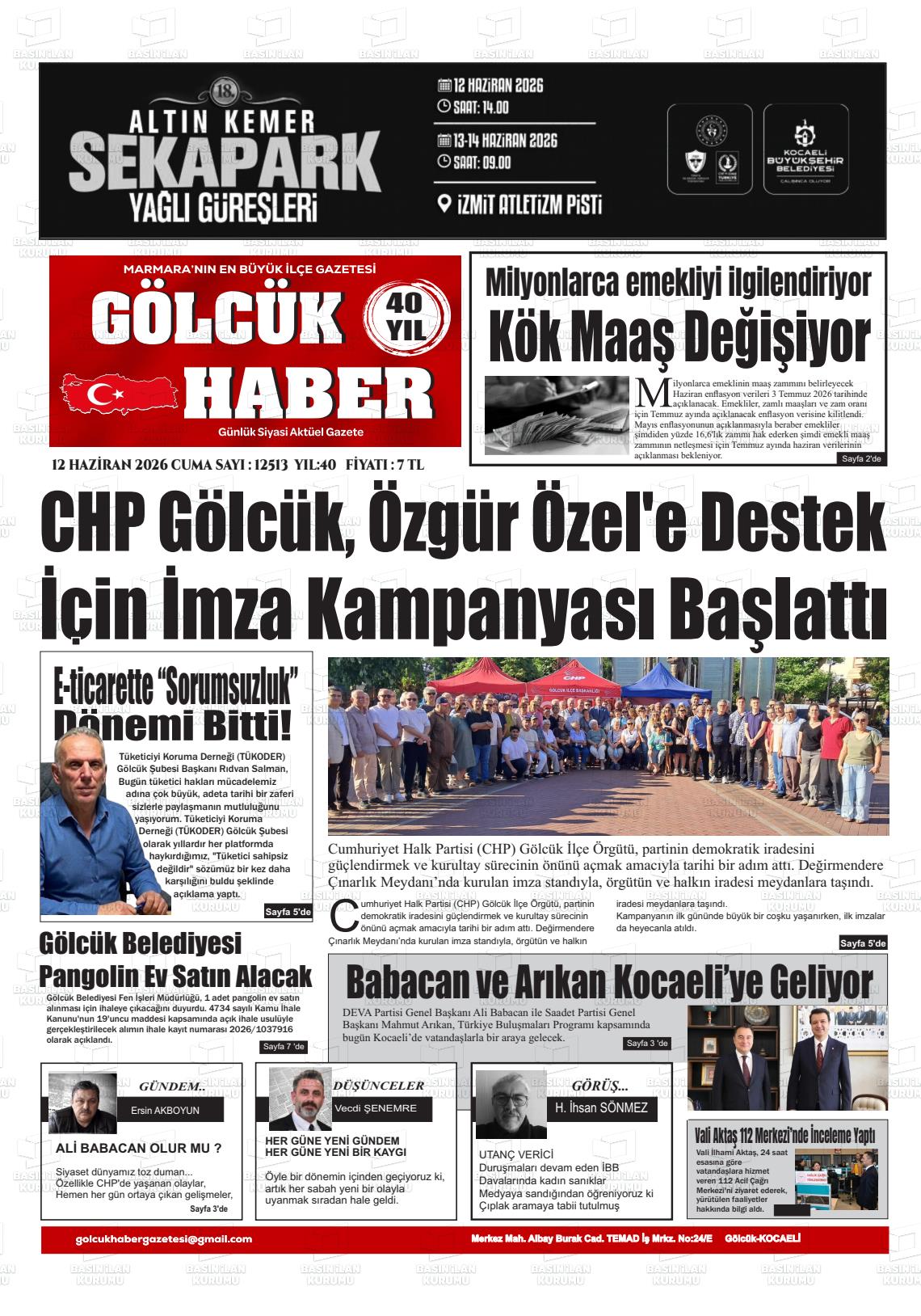 Kocaeli Golcukhaber 12.06.2026