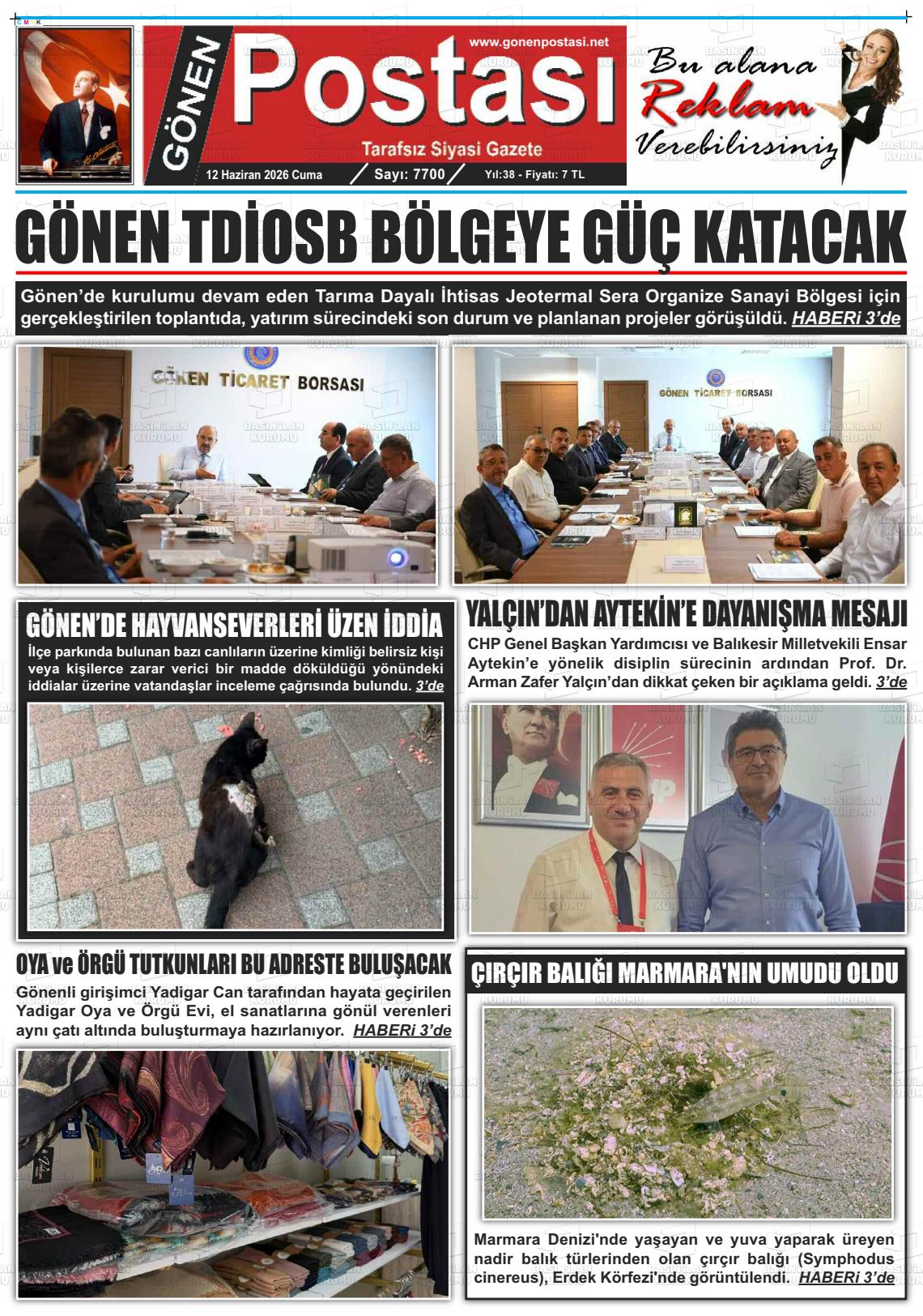Balikesir Gonenpostasi 12.06.2026