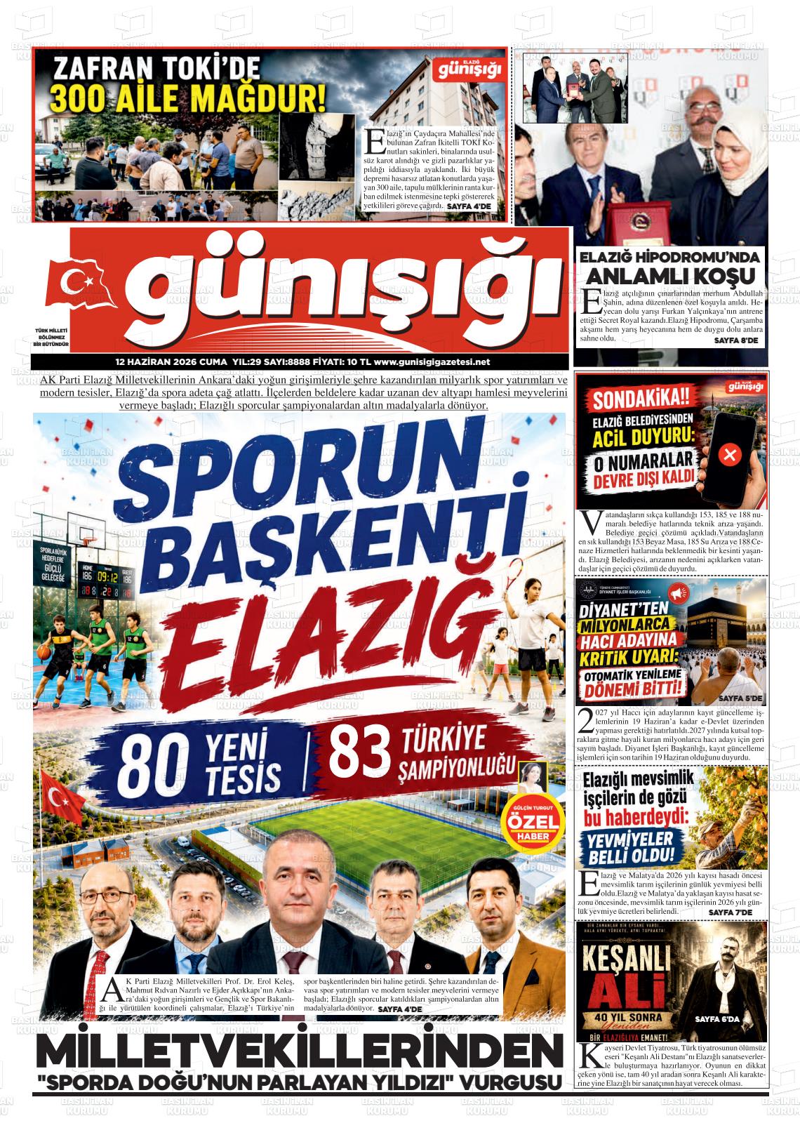 Elazig Gunisigi 12.06.2026