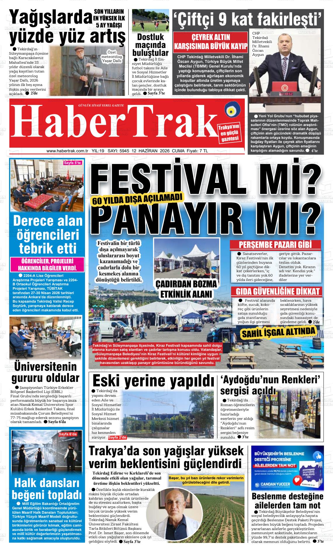 Tekirdag Habertrak 12.06.2026