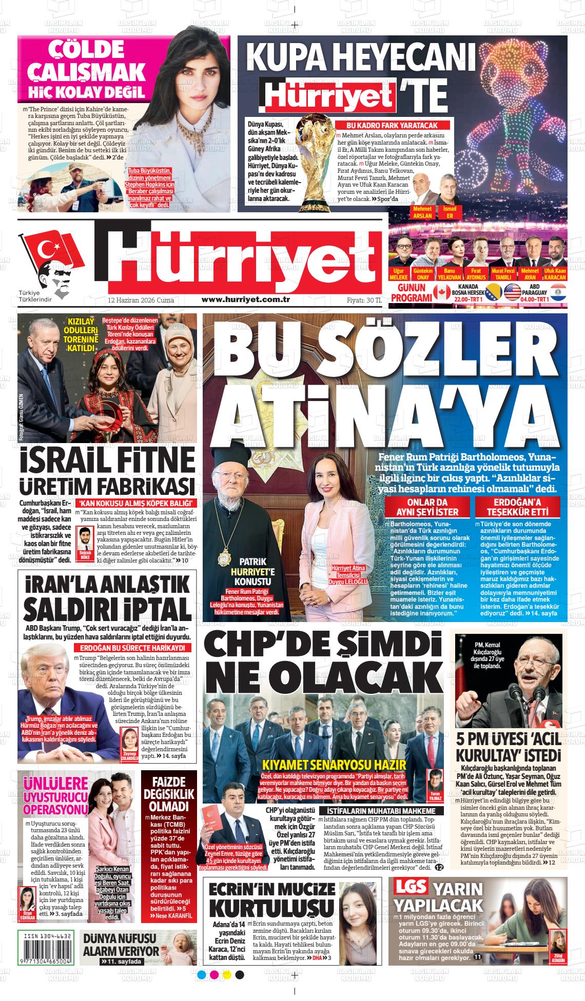 Hürriyet Gazetesi 12.06.2026