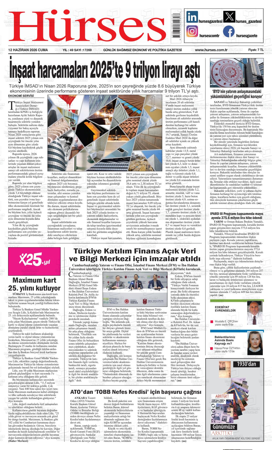 Hürses Gazetesi 12.06.2026