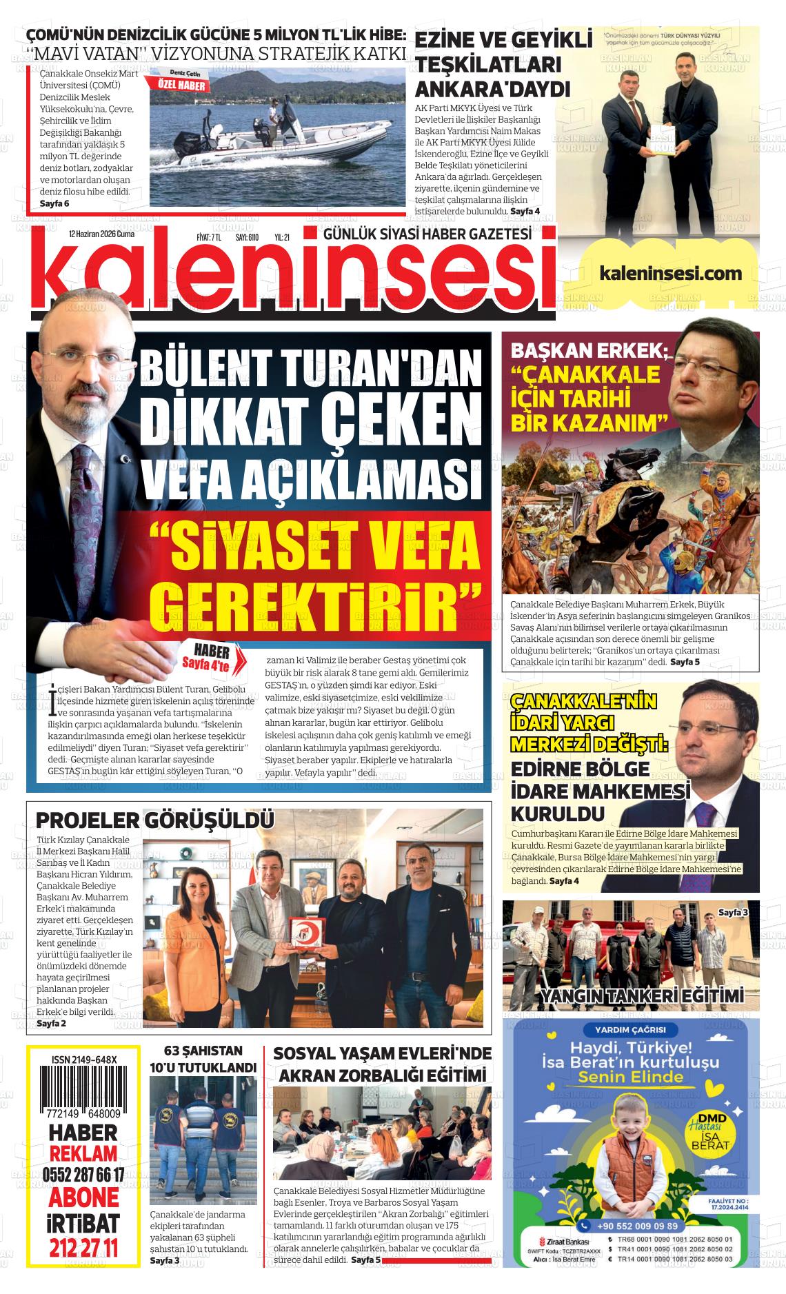Canakkale Kaleninsesi 12.06.2026