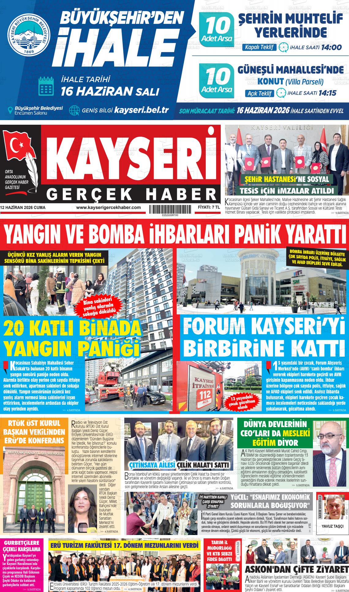 Kayseri Starhaber 12.06.2026