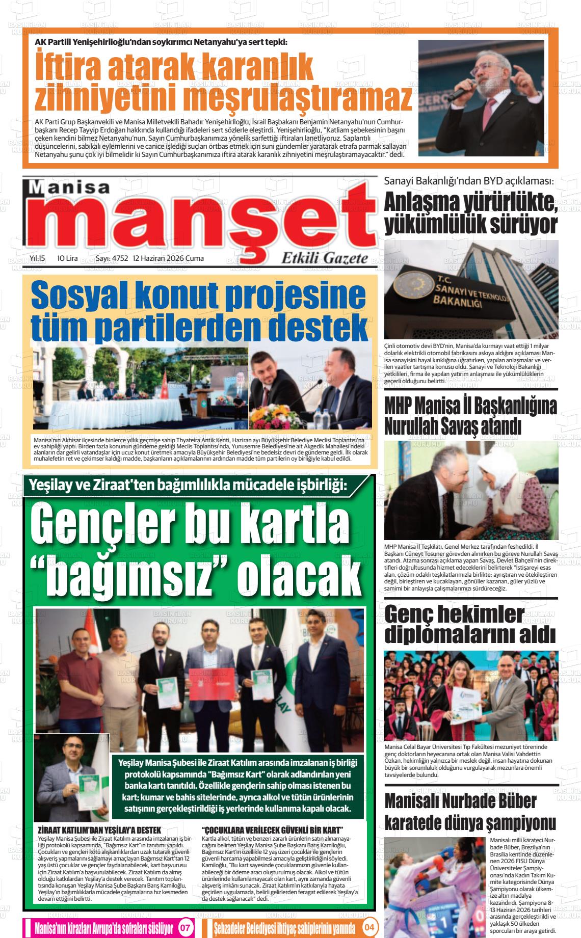 Manisa Manset 12.06.2026