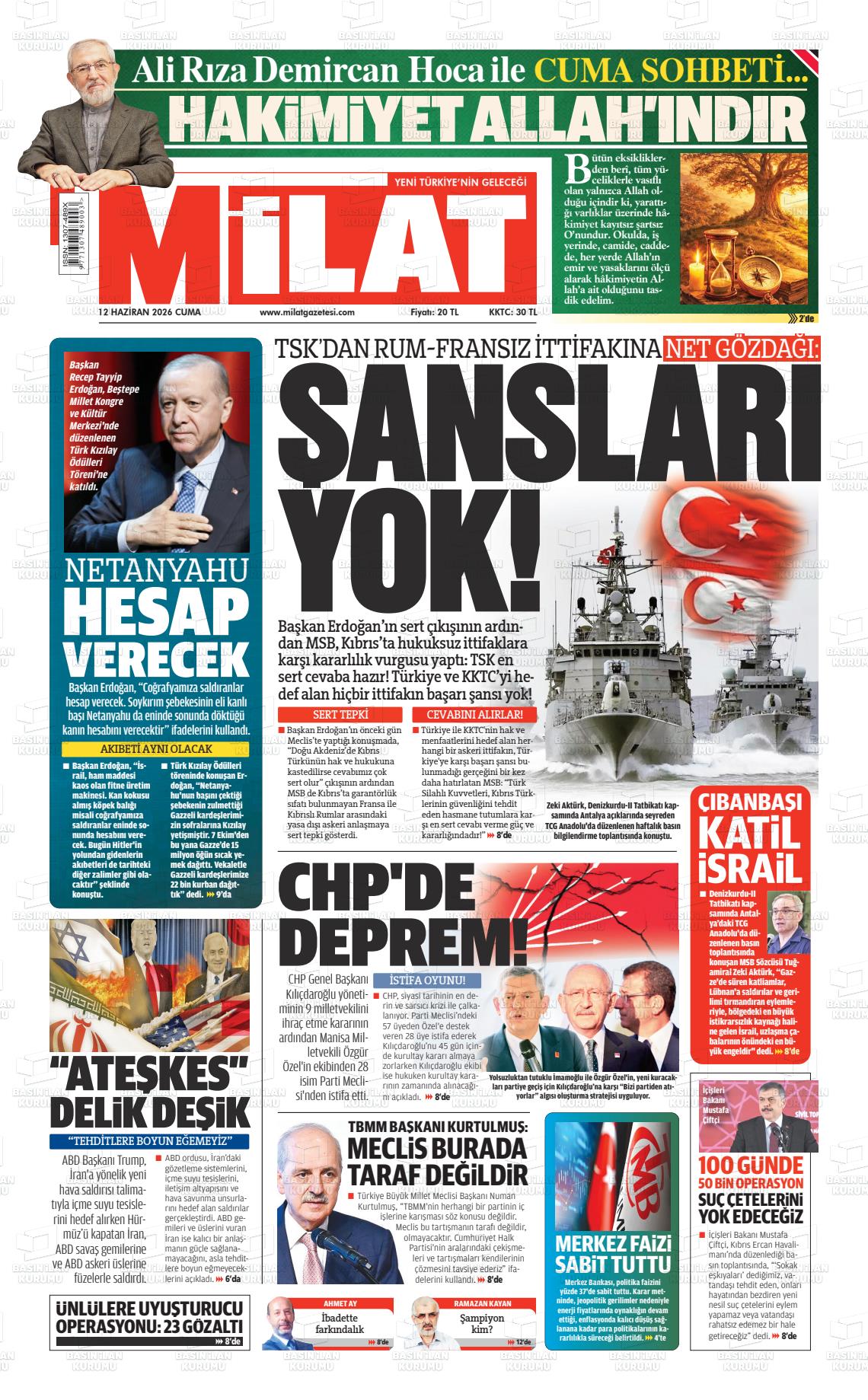 Milat Gazetesi 12.06.2026