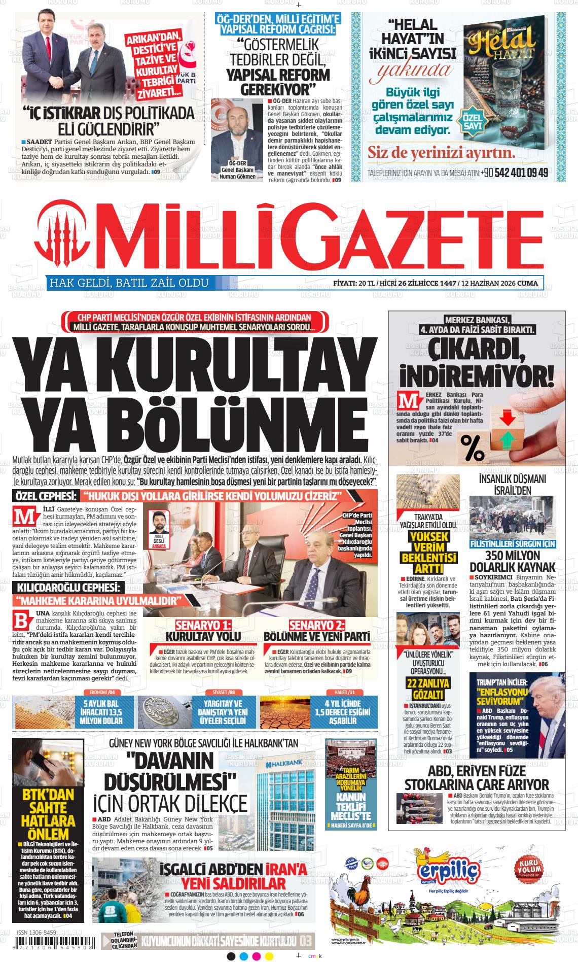 Milli Gazete Gazetesi 12.06.2026