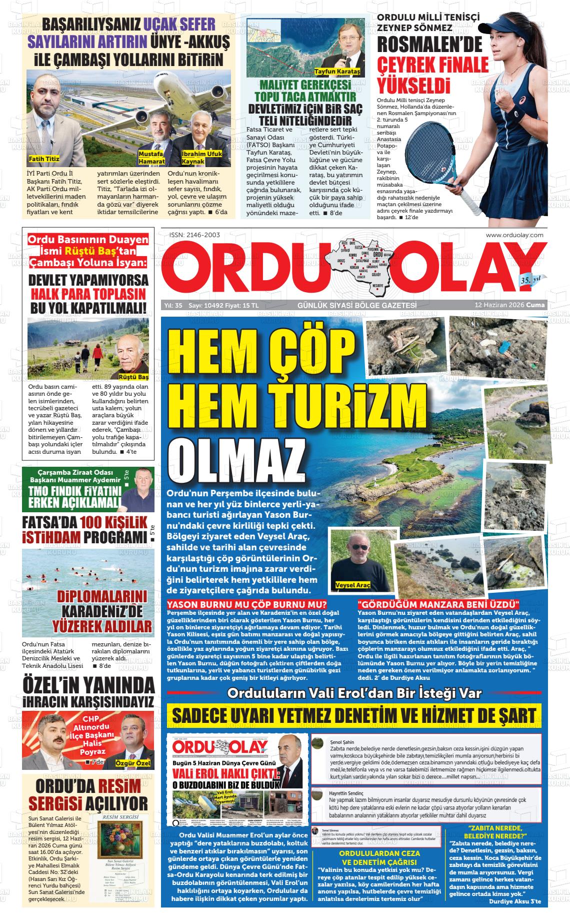 Ordu Olay 12.06.2026