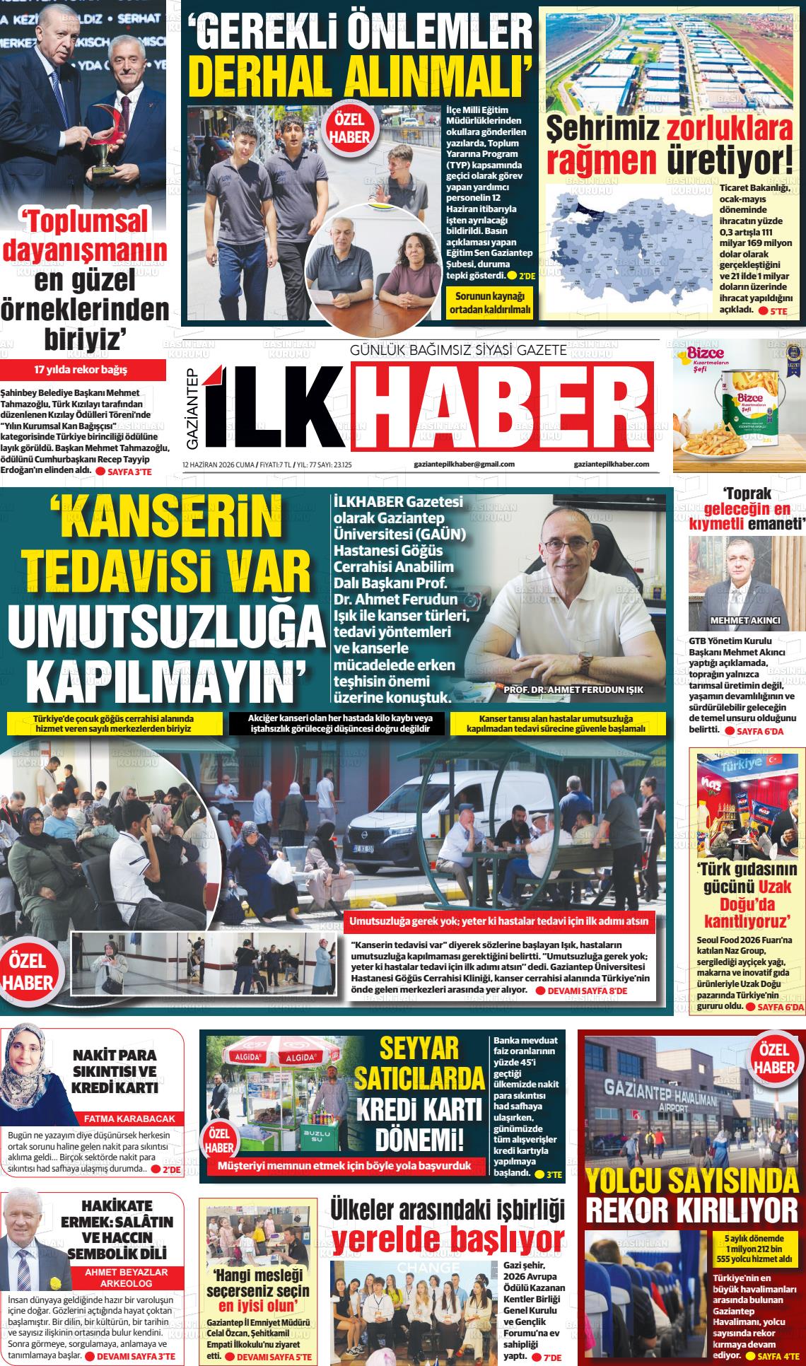 Sabah(gaziantep) 12.06.2026