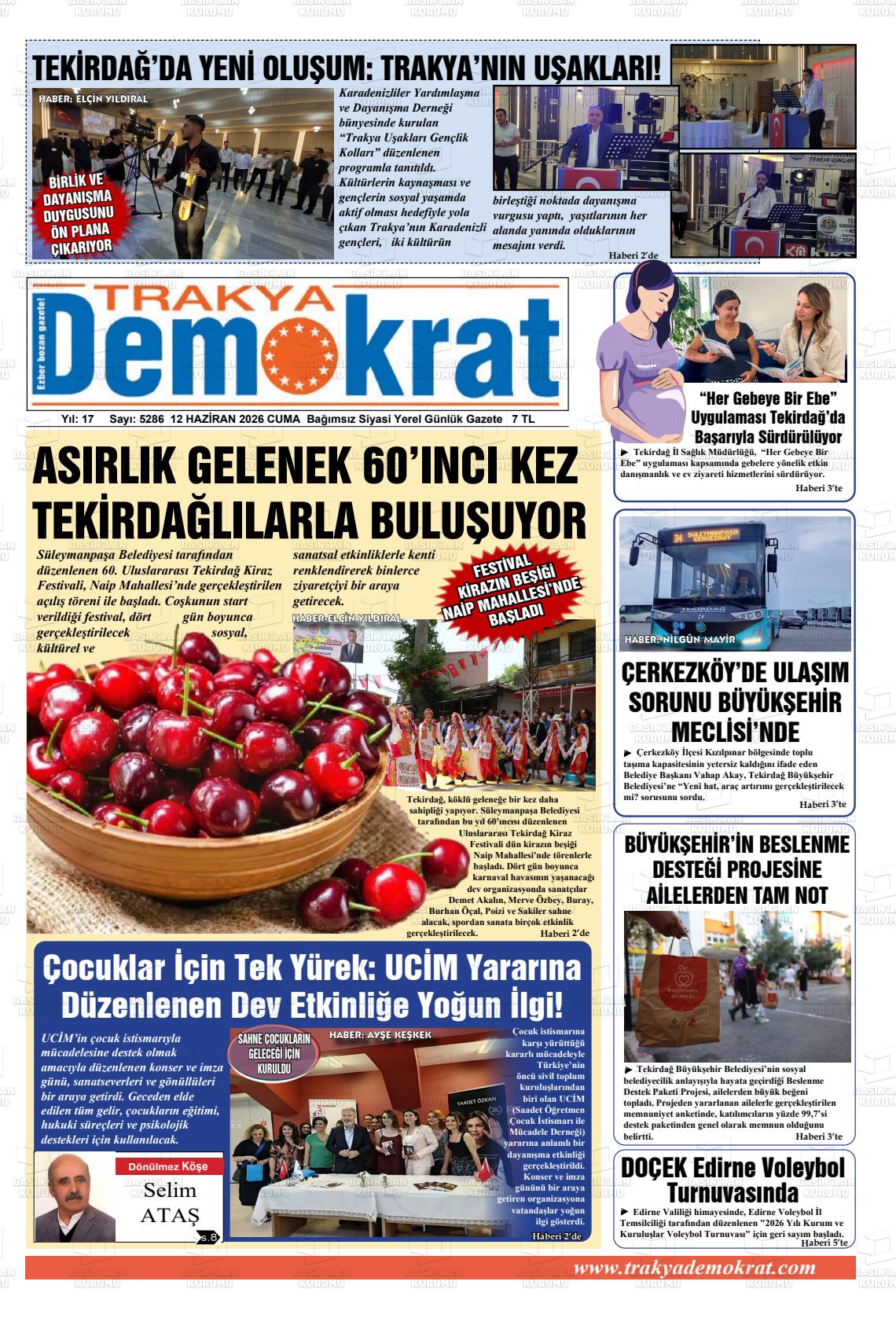 Tekirdag Trakyademokrat 12.06.2026