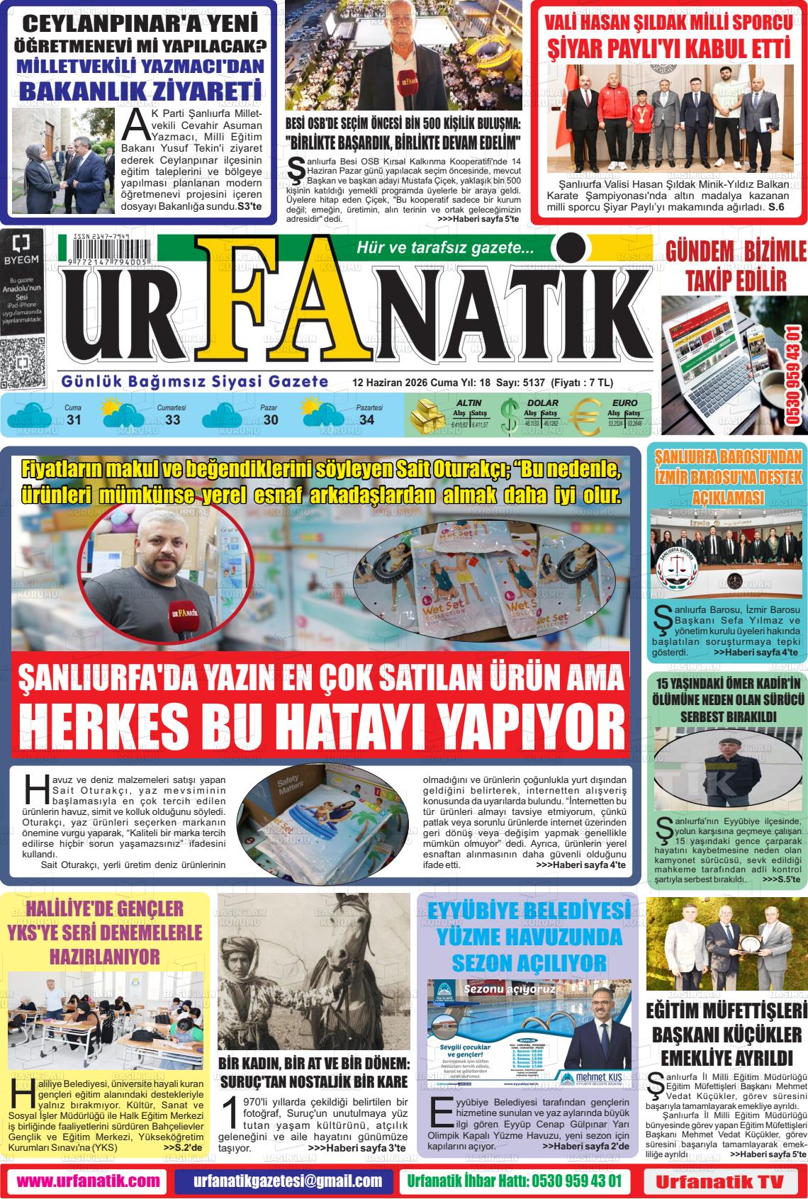 Sanliurfa Urfanatik 12.06.2026