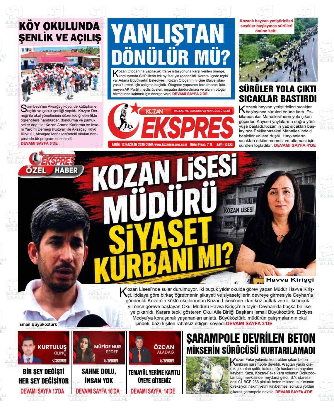 Adana Yenihursoz 12.06.2026