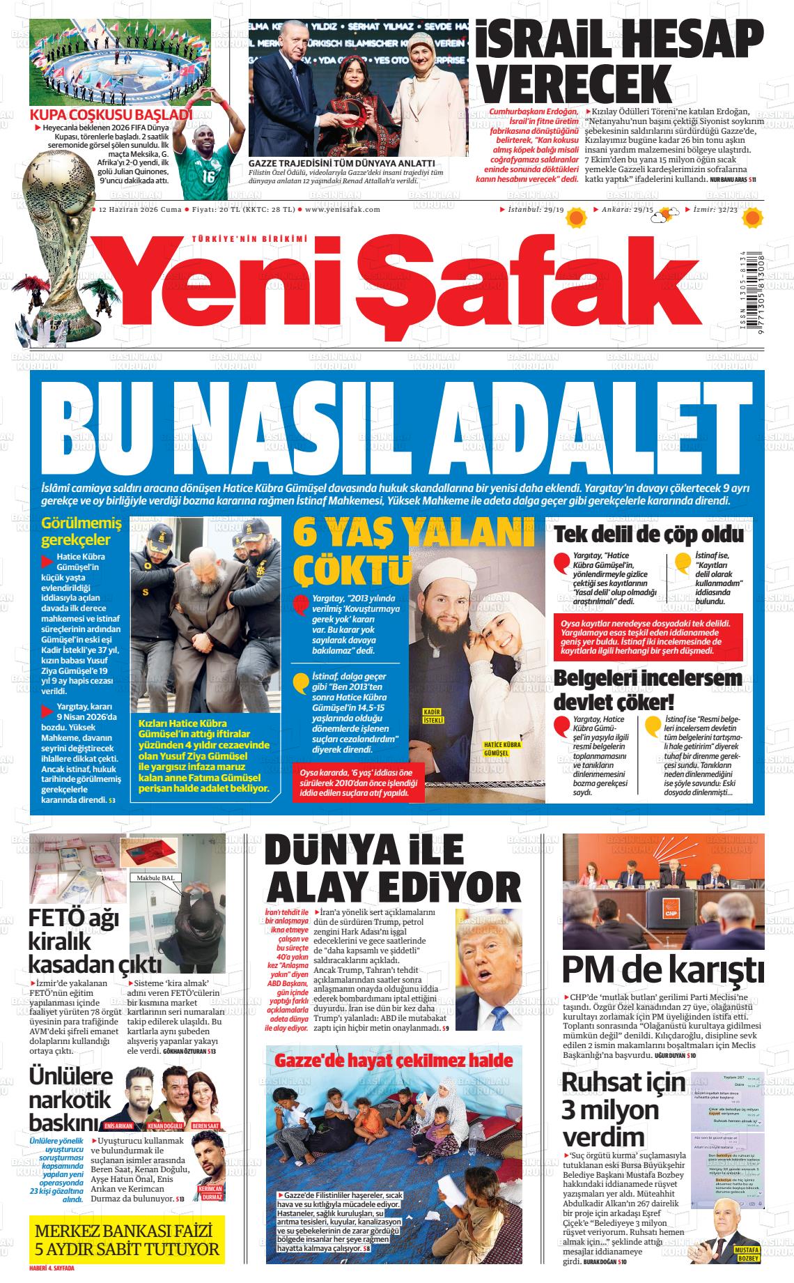 Yeni Şafak Gazetesi 12.06.2026
