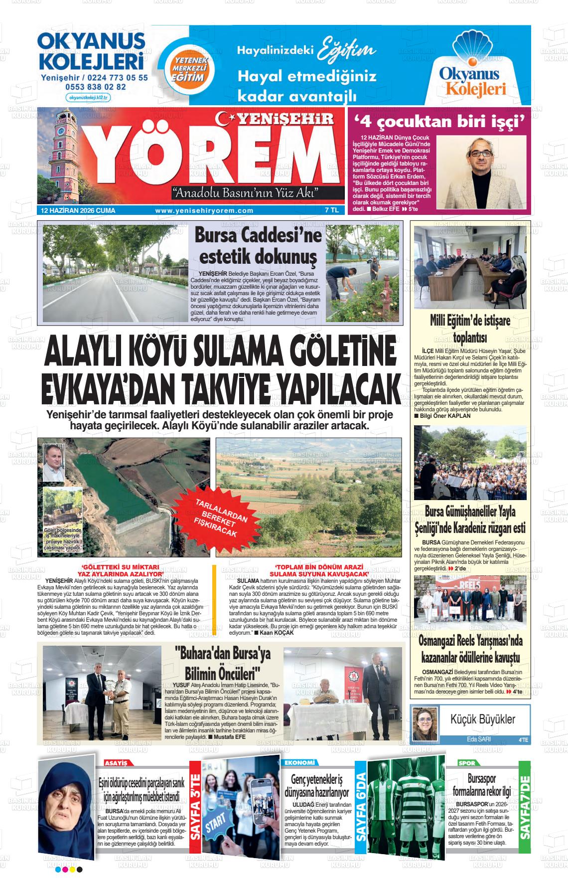 Bursa Yenisehiryorem 12.06.2026