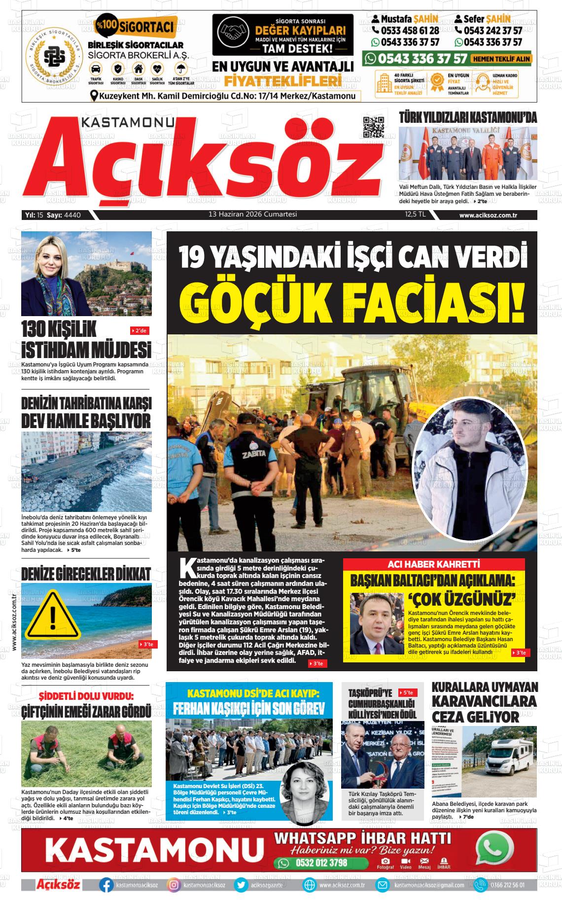 Kastamonu Aciksoz 13.06.2026