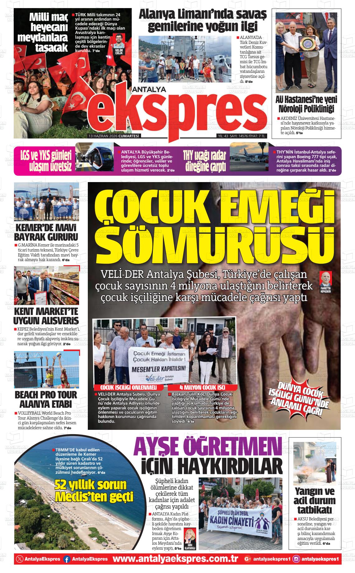 Antalya Ekspres 13.06.2026