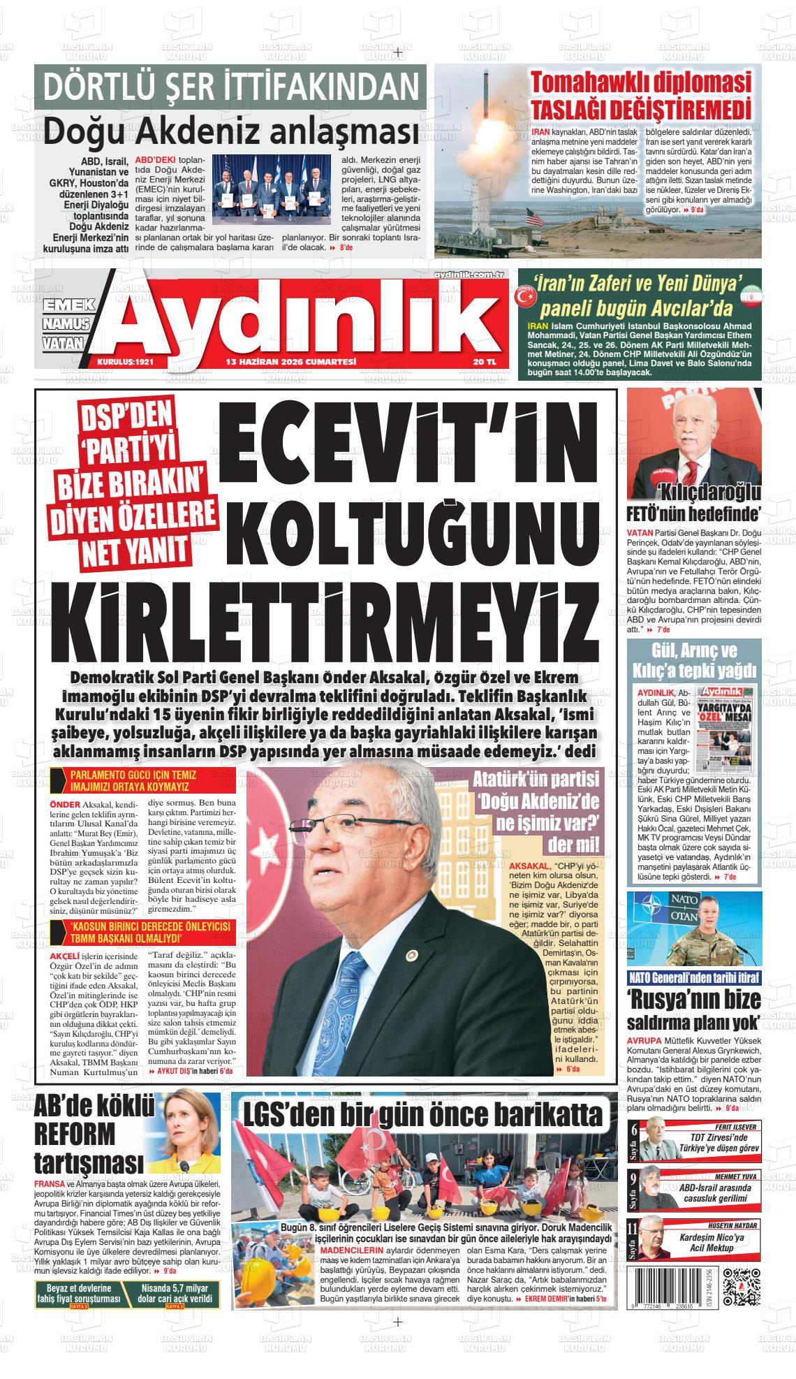 Istanbul Aydinlikvatanemeknamus 13.06.2026