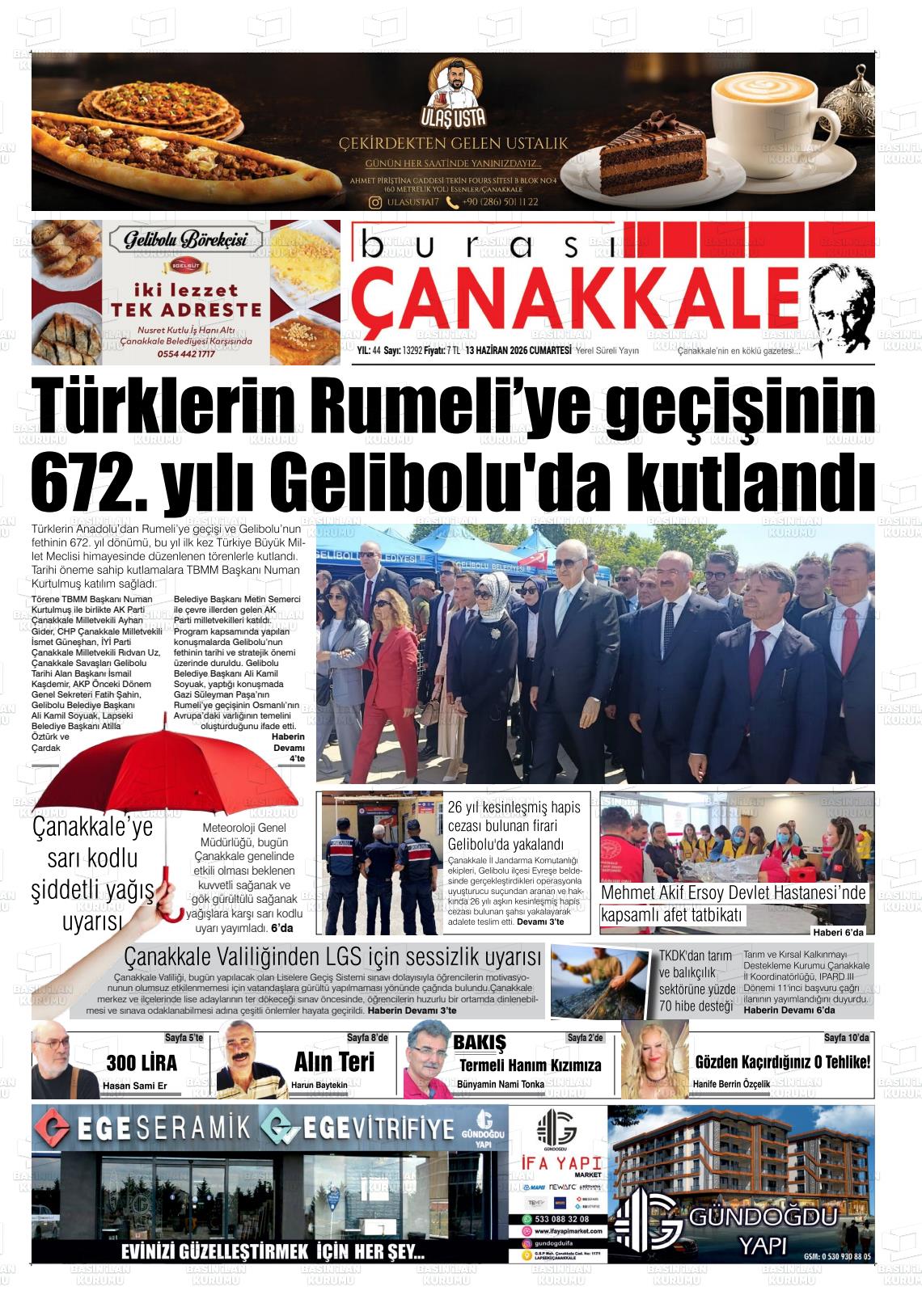 Canakkale Burasi 13.06.2026