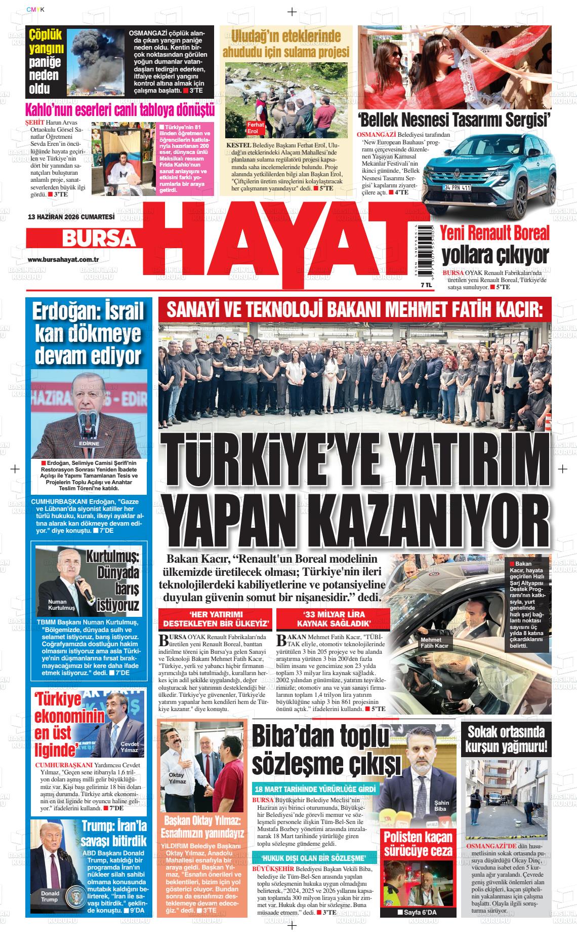 Bursa Hayat 13.06.2026