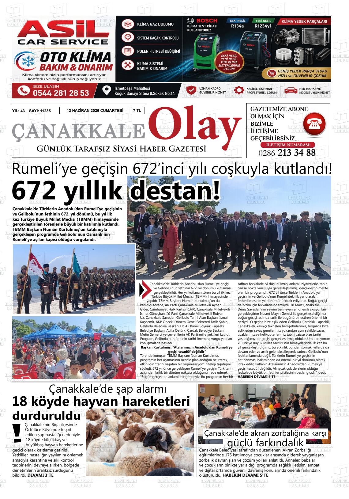 Canakkale Olay 13.06.2026